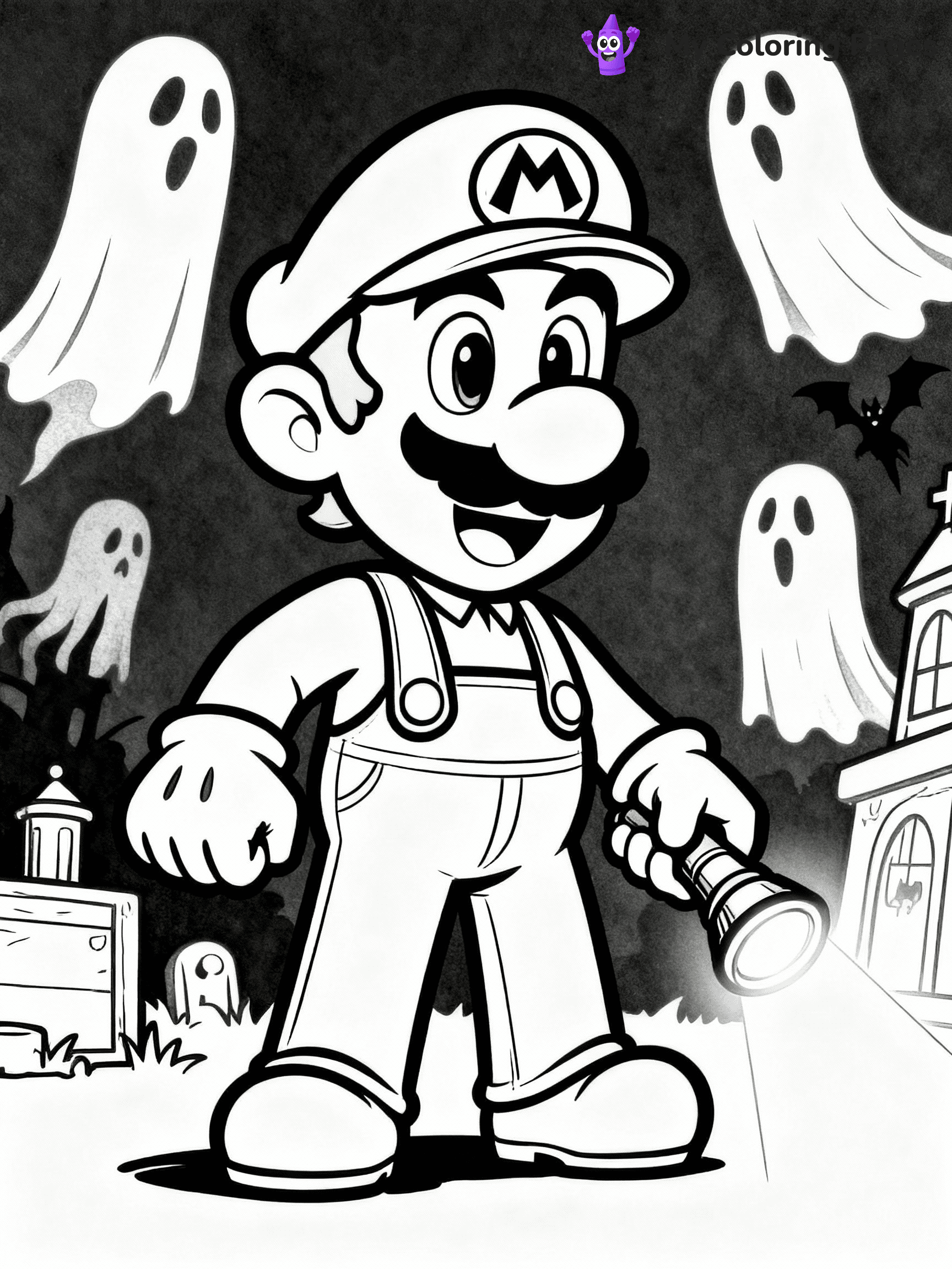 Luigi Coloring Pages - 15