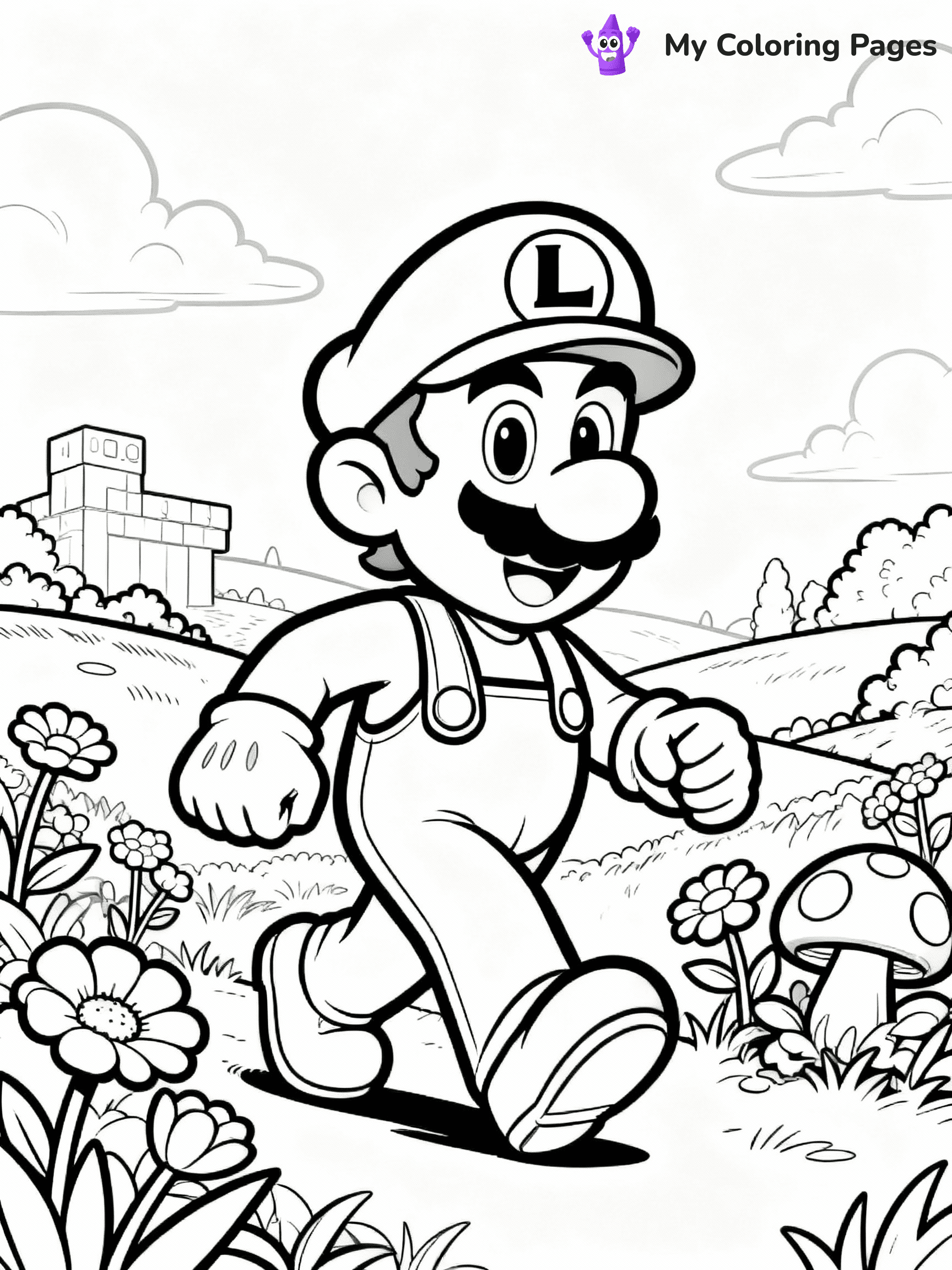 Luigi Coloring Pages - 6