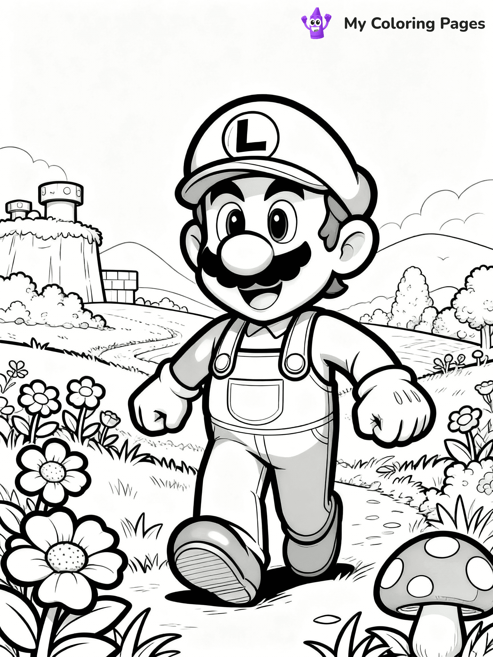 Luigi Coloring Pages - 5
