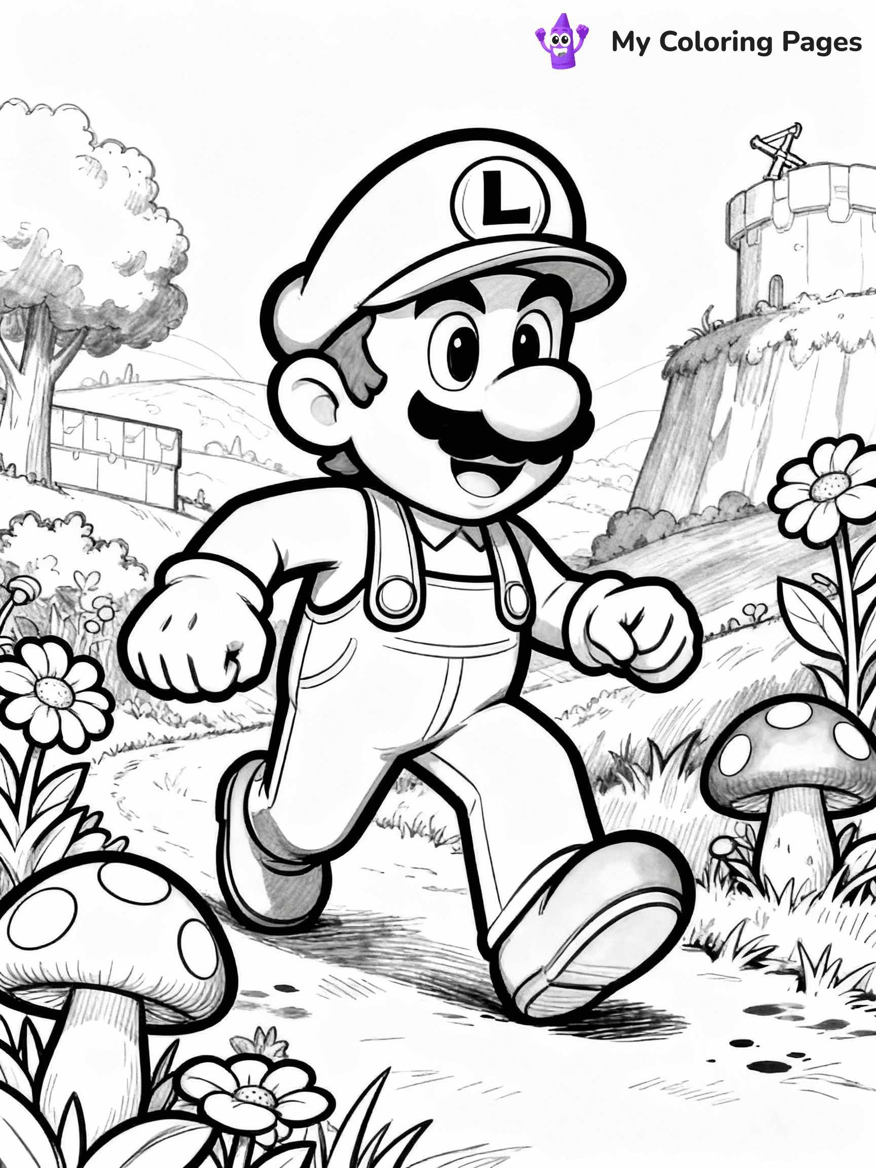 Luigi Coloring Pages - 4