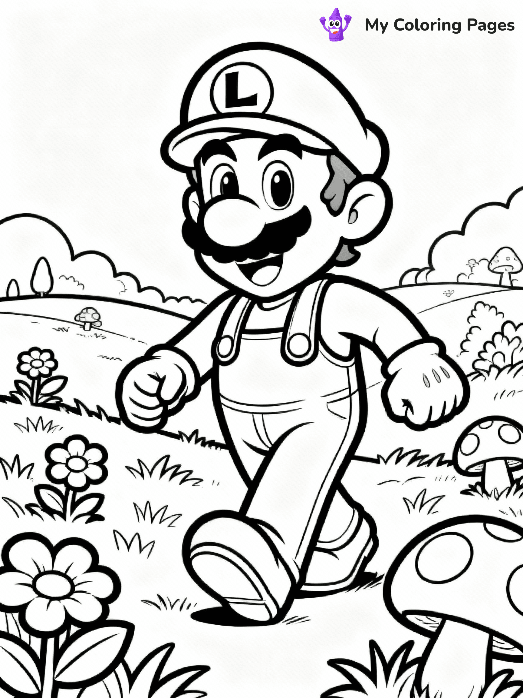 Luigi Coloring Pages - 2