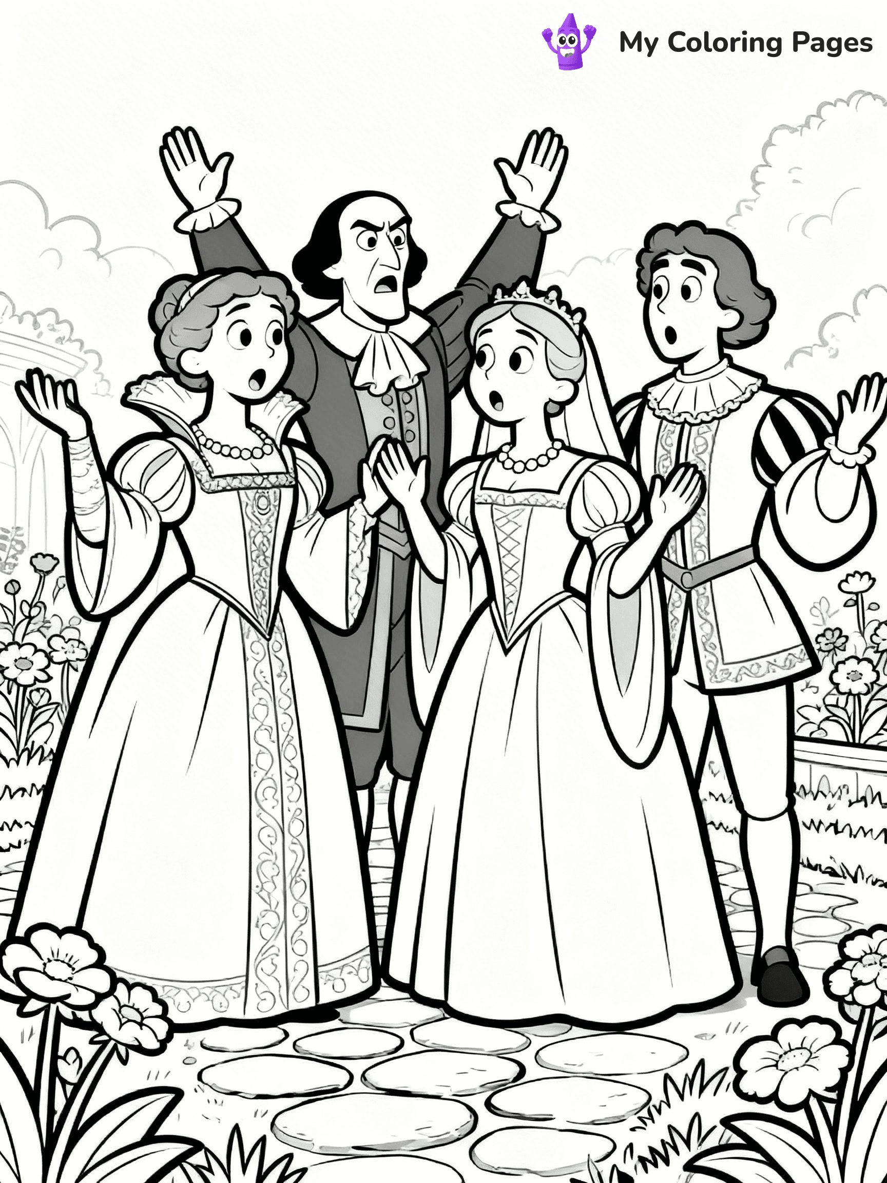 Romeo and Juliet Coloring Pages - 1