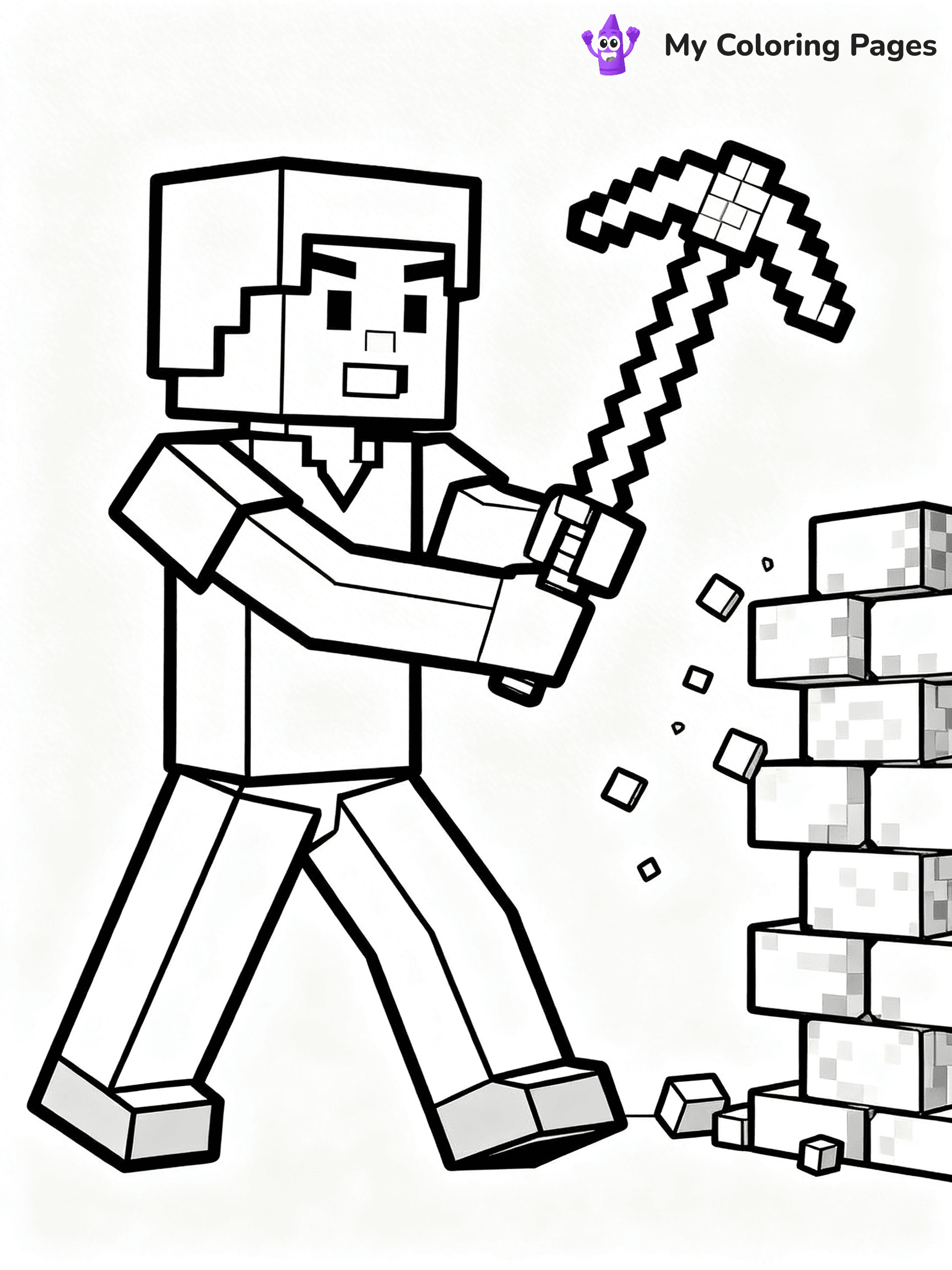 Minecraft Alex Coloring Pages - 13