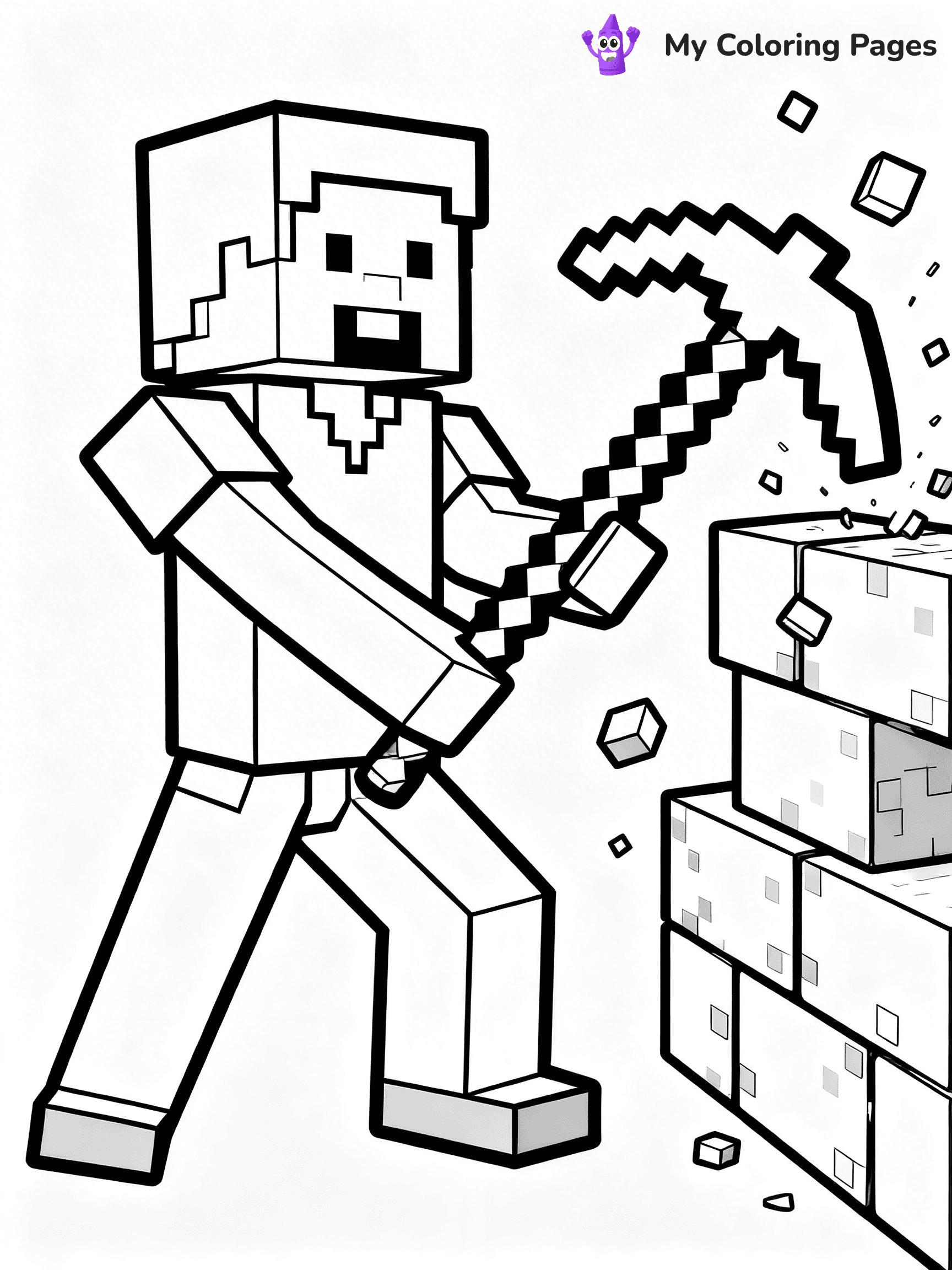 Minecraft Alex Coloring Pages - 12