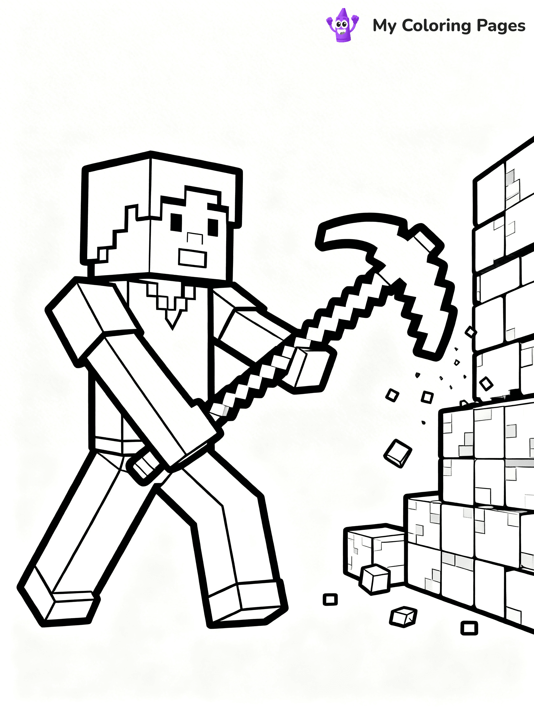 Minecraft Alex Coloring Pages - 11
