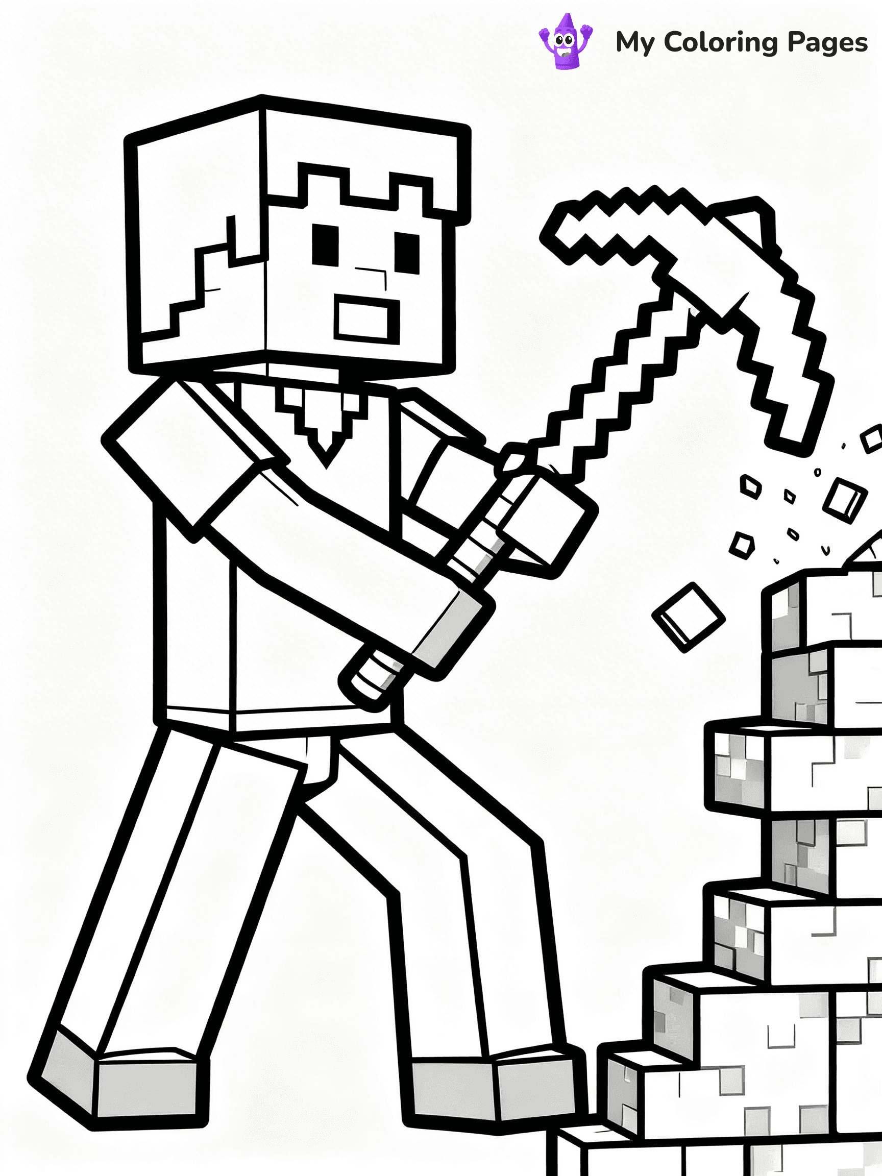Minecraft Alex Coloring Pages - 10
