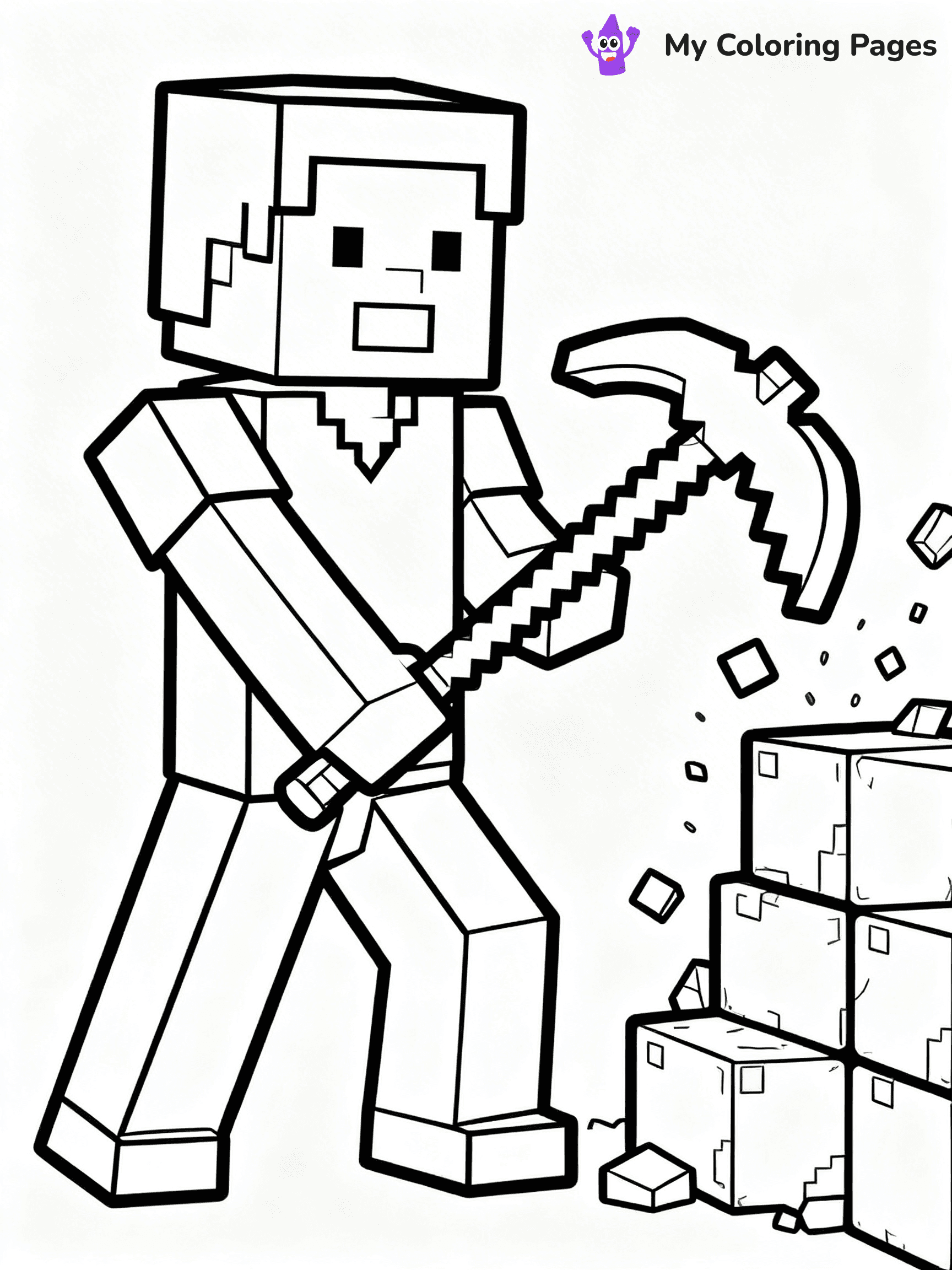 Minecraft Alex Coloring Pages - 9