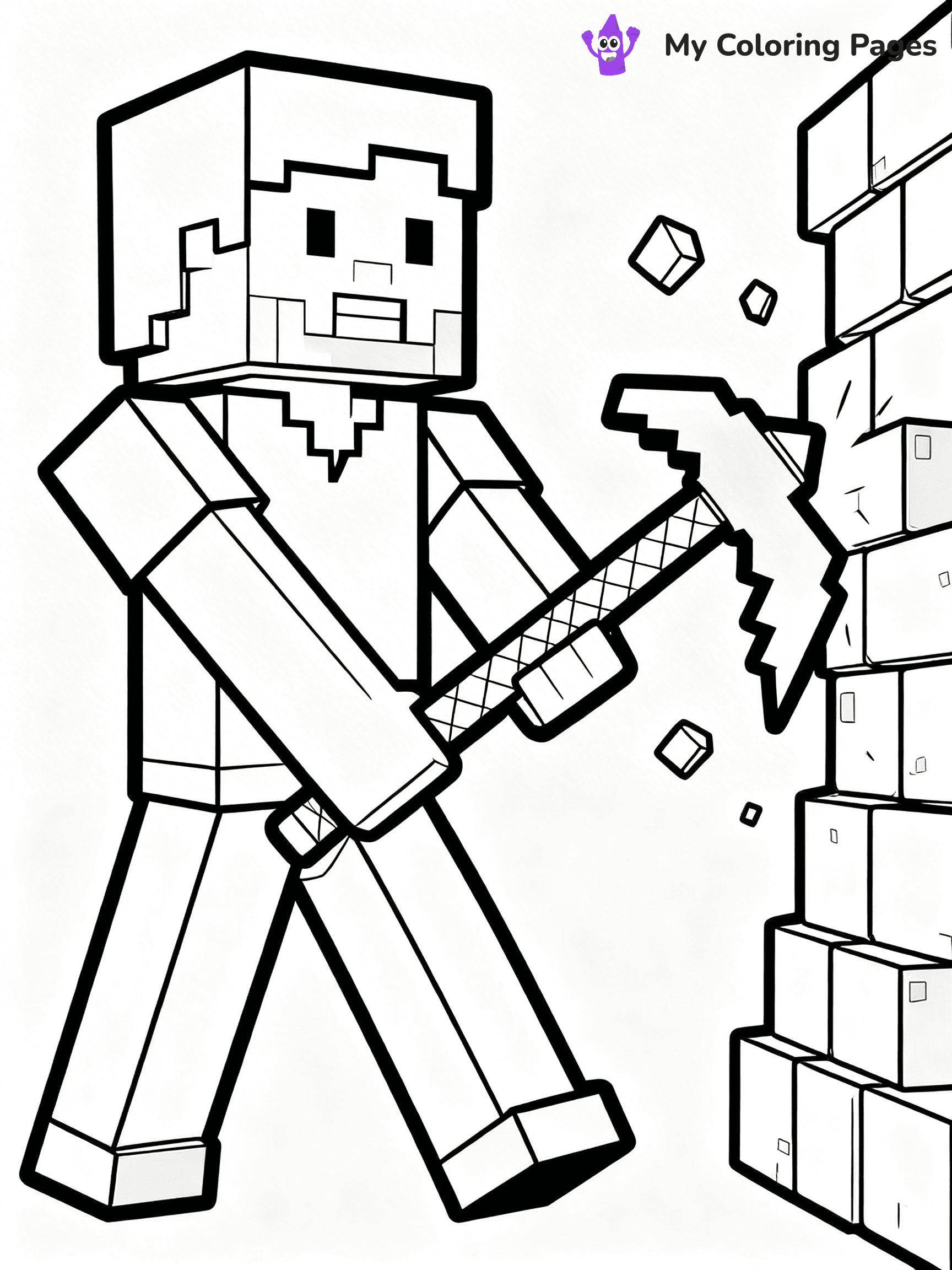 Minecraft Alex Coloring Pages - 8