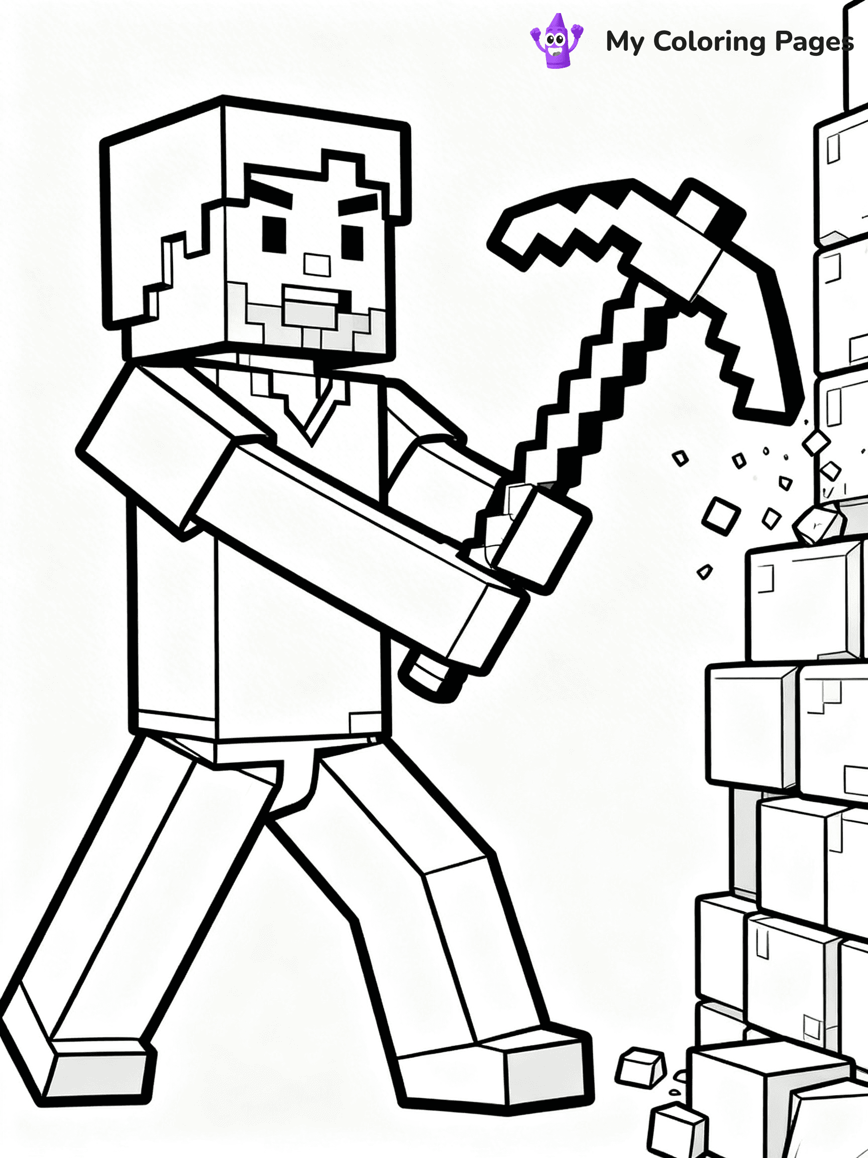 Minecraft Alex Coloring Pages - 7