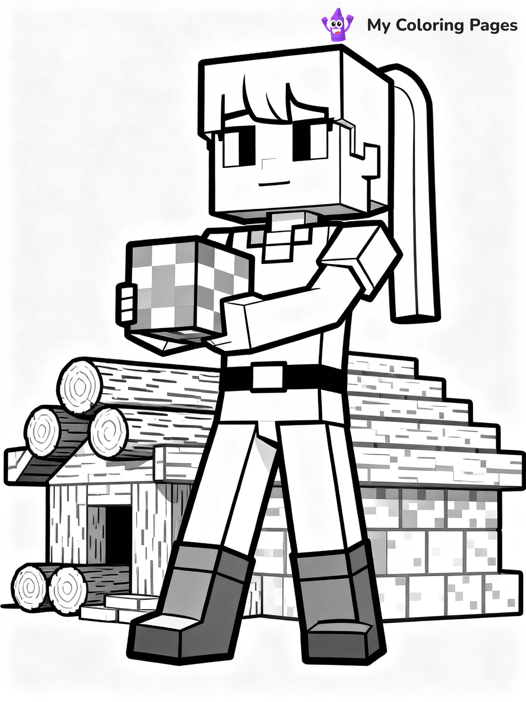 Minecraft Alex Coloring Pages - 5
