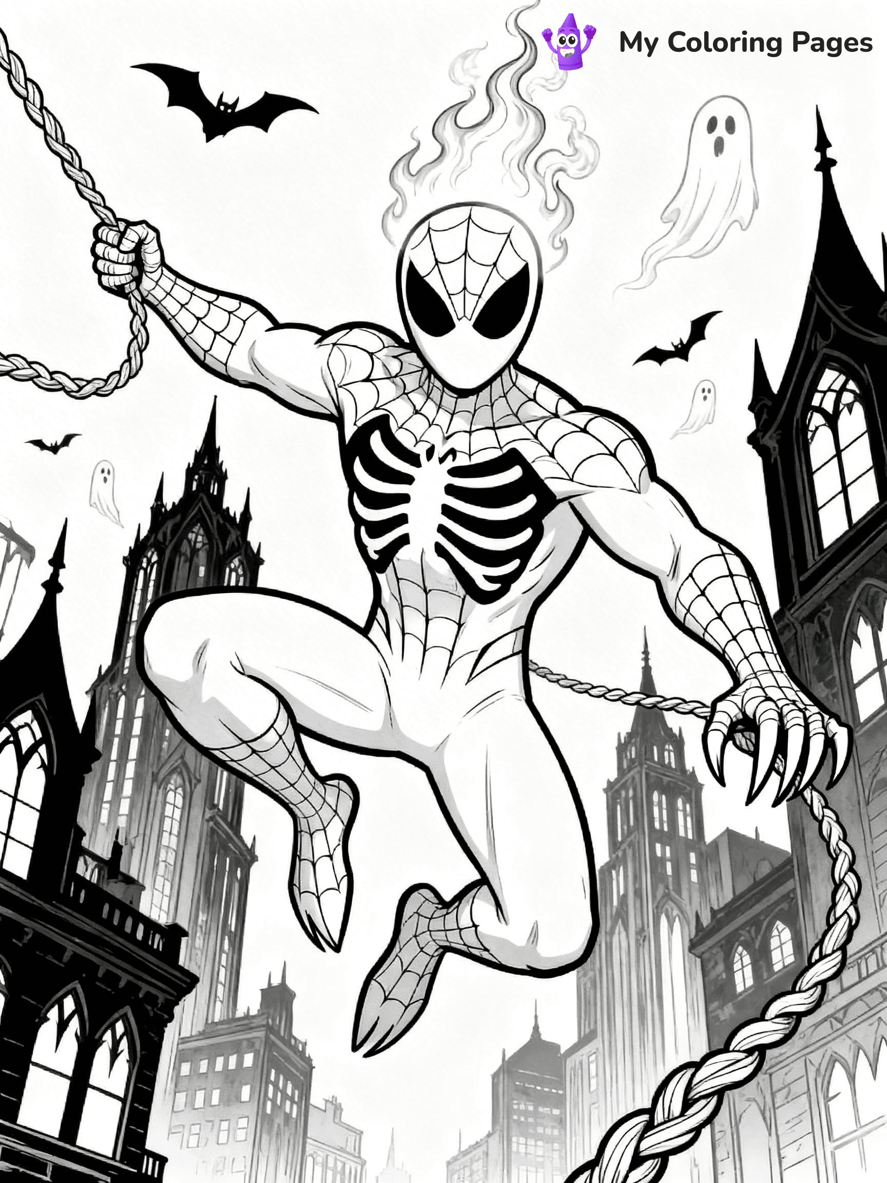 Ghost Spiderman Coloring Pages - 19