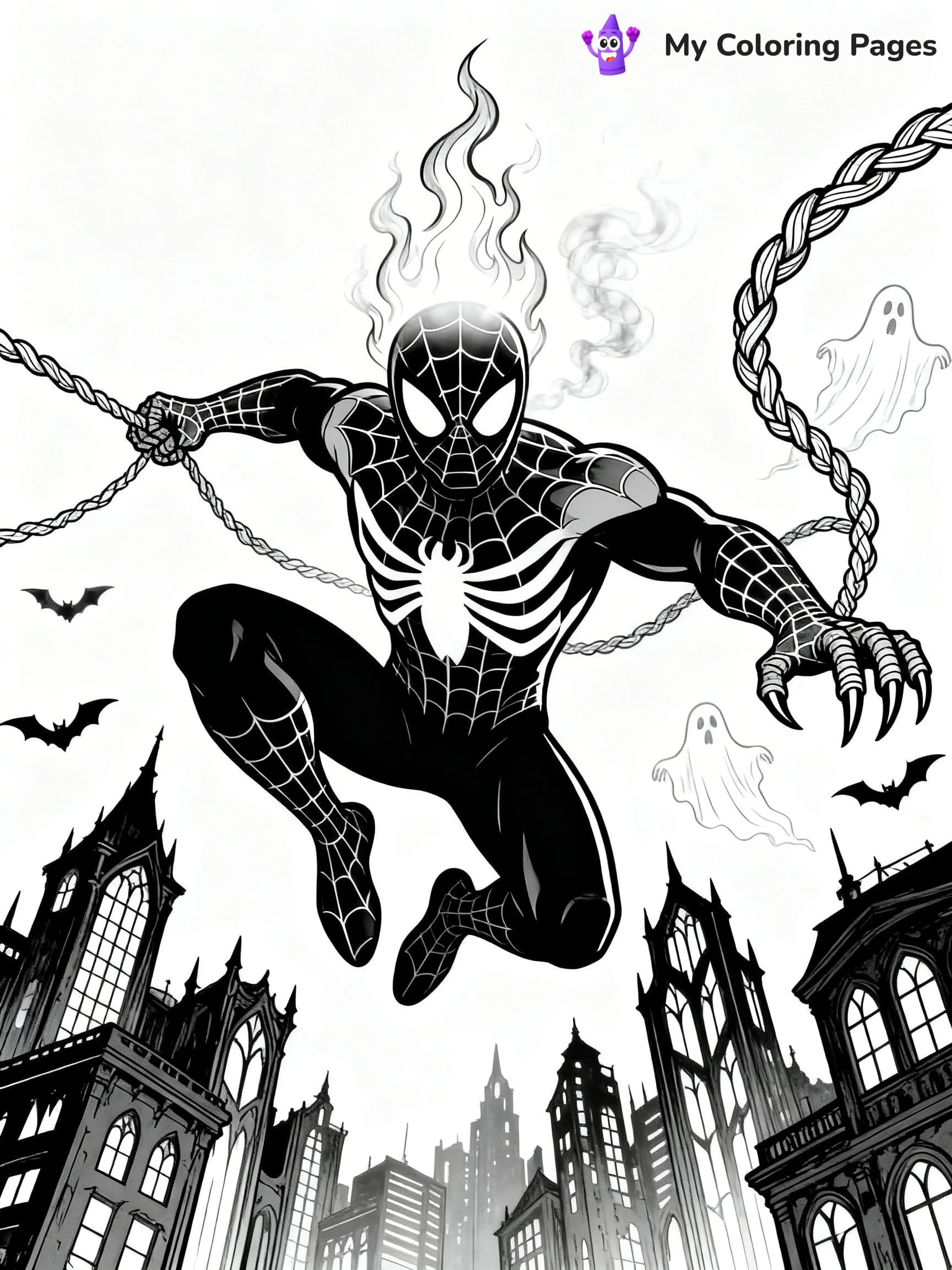 Ghost Spiderman Coloring Pages - 16