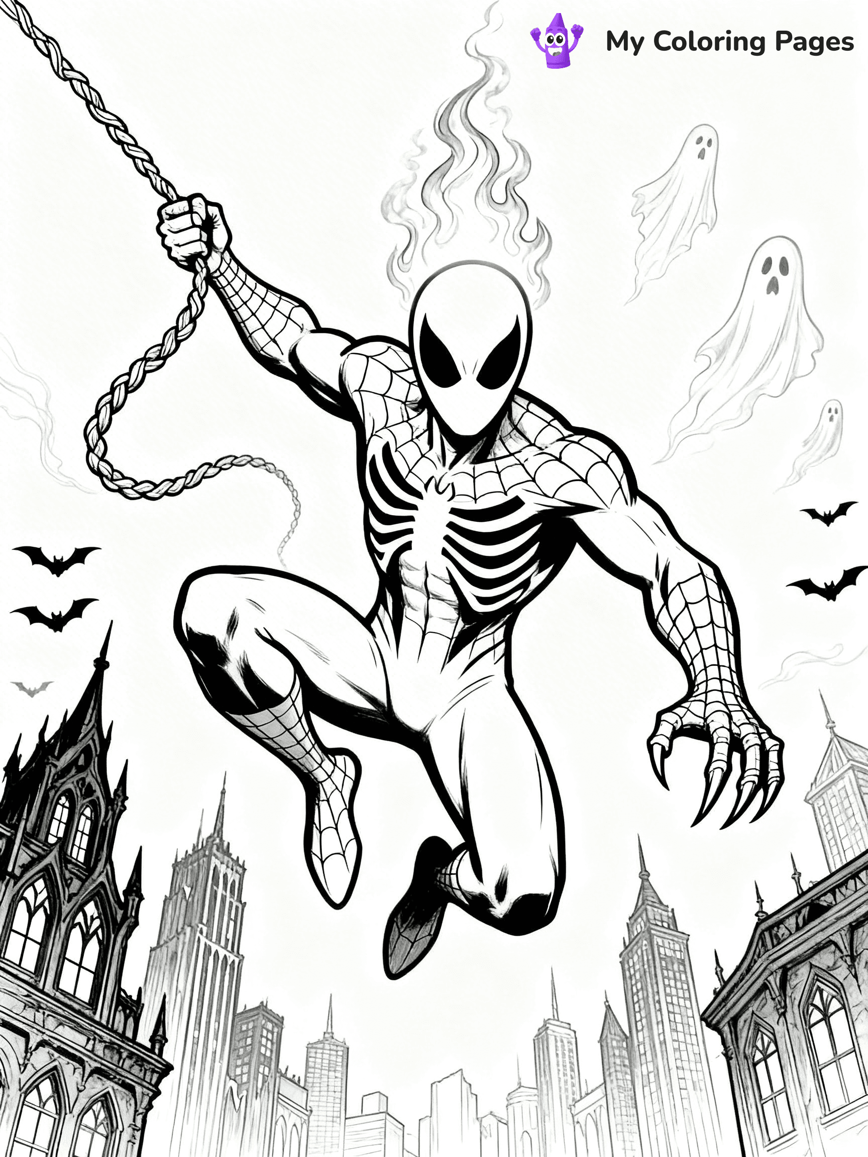 Ghost Spiderman Coloring Pages - 16