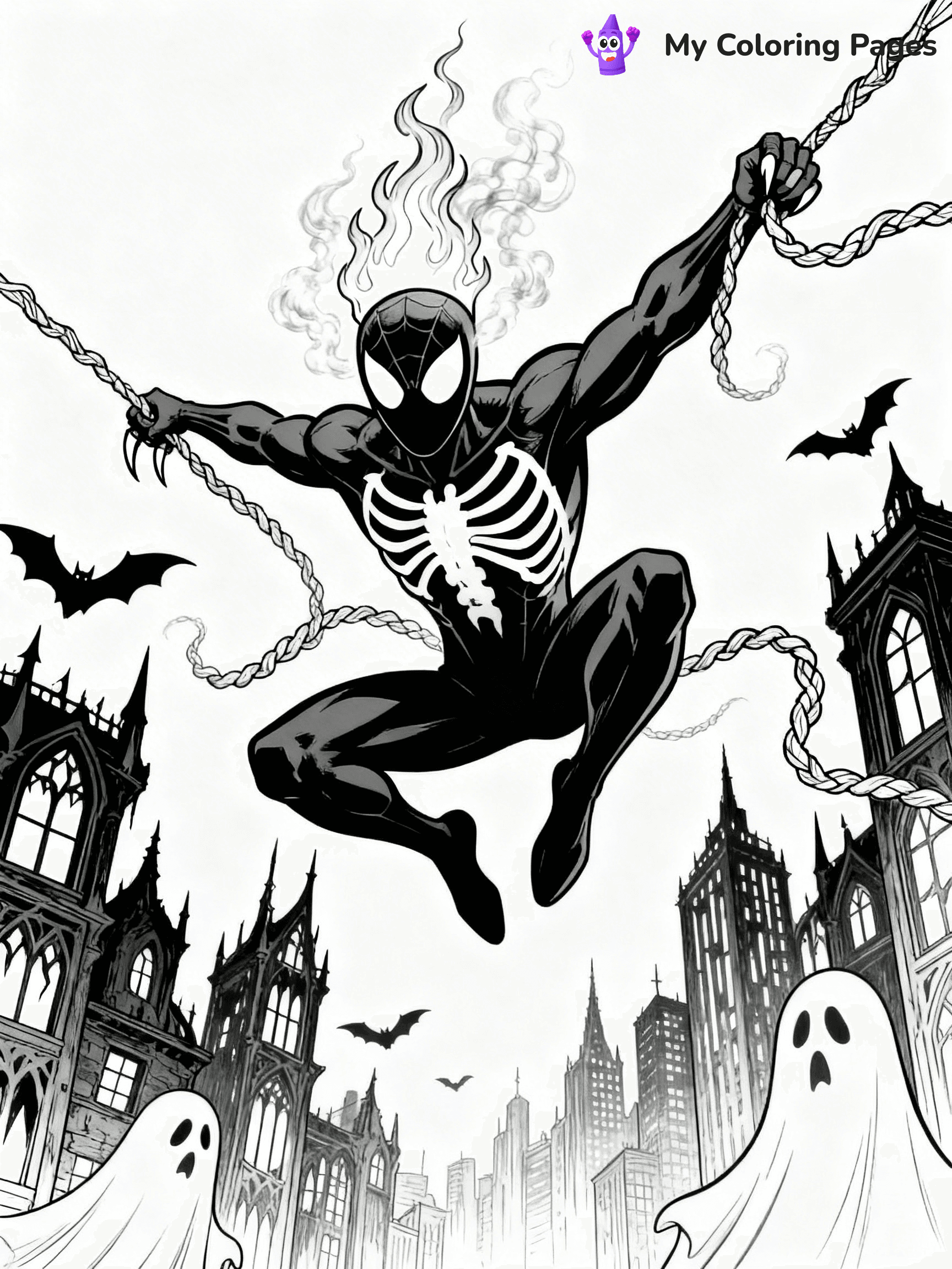 Ghost Spiderman Coloring Pages - 15