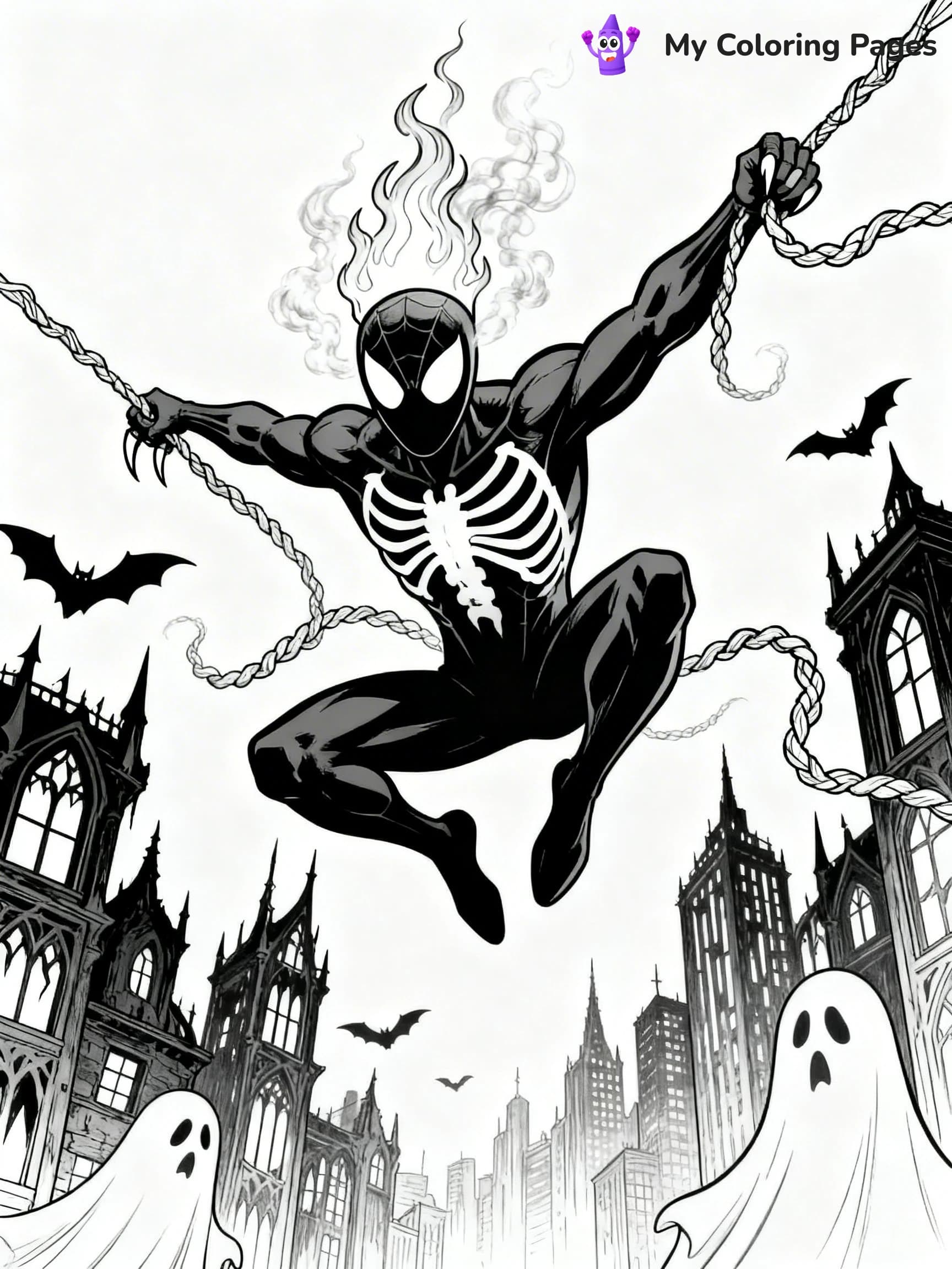 Ghost Spiderman Coloring Pages - 13