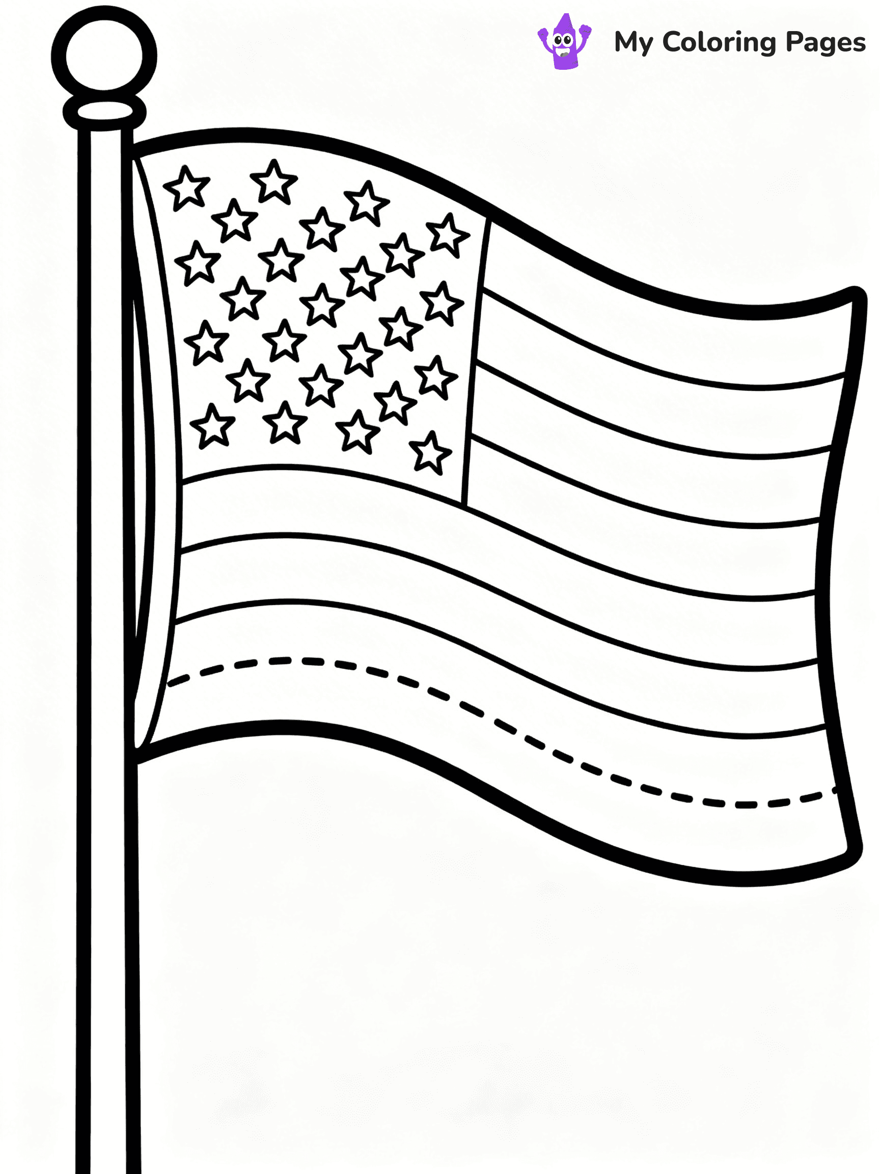 USA Flag Coloring Pages - 84