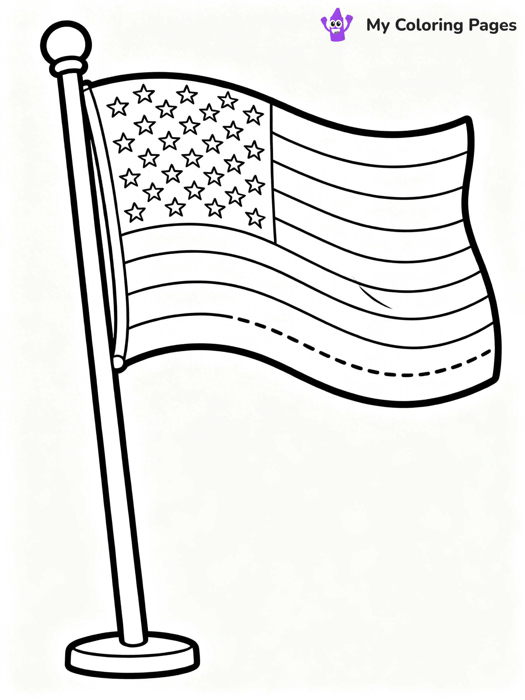 USA Flag Coloring Pages - 83