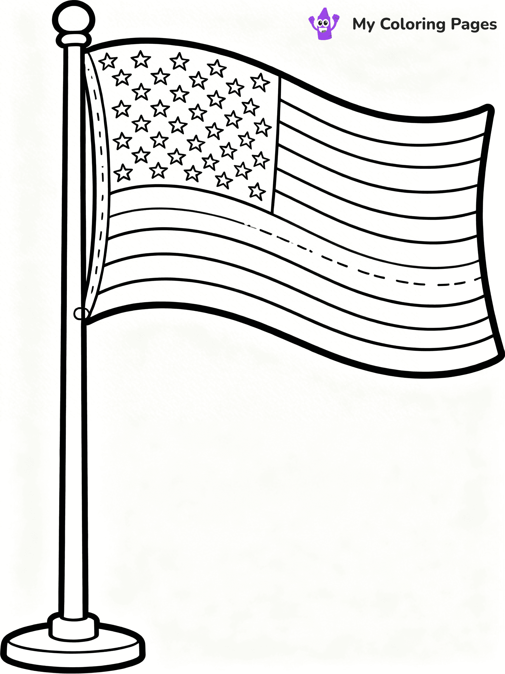 USA Flag Coloring Pages - 82