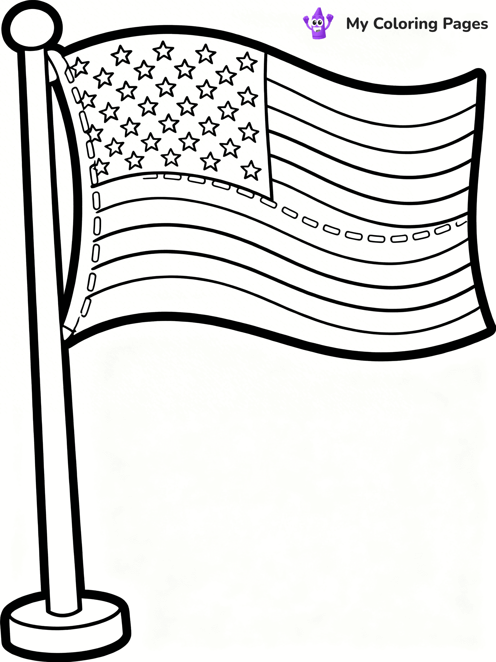 USA Flag Coloring Pages - 81