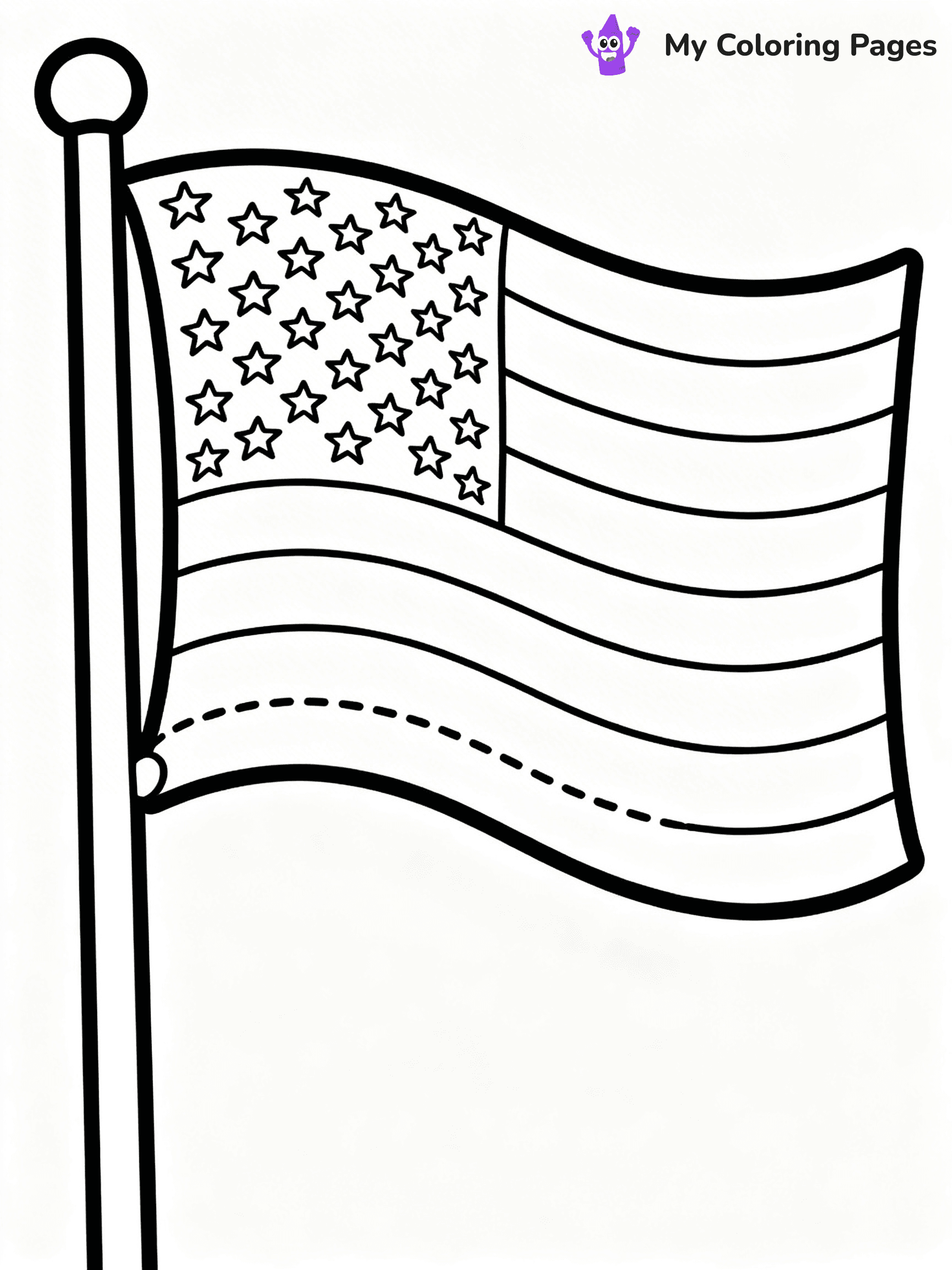 USA Flag Coloring Pages - 80