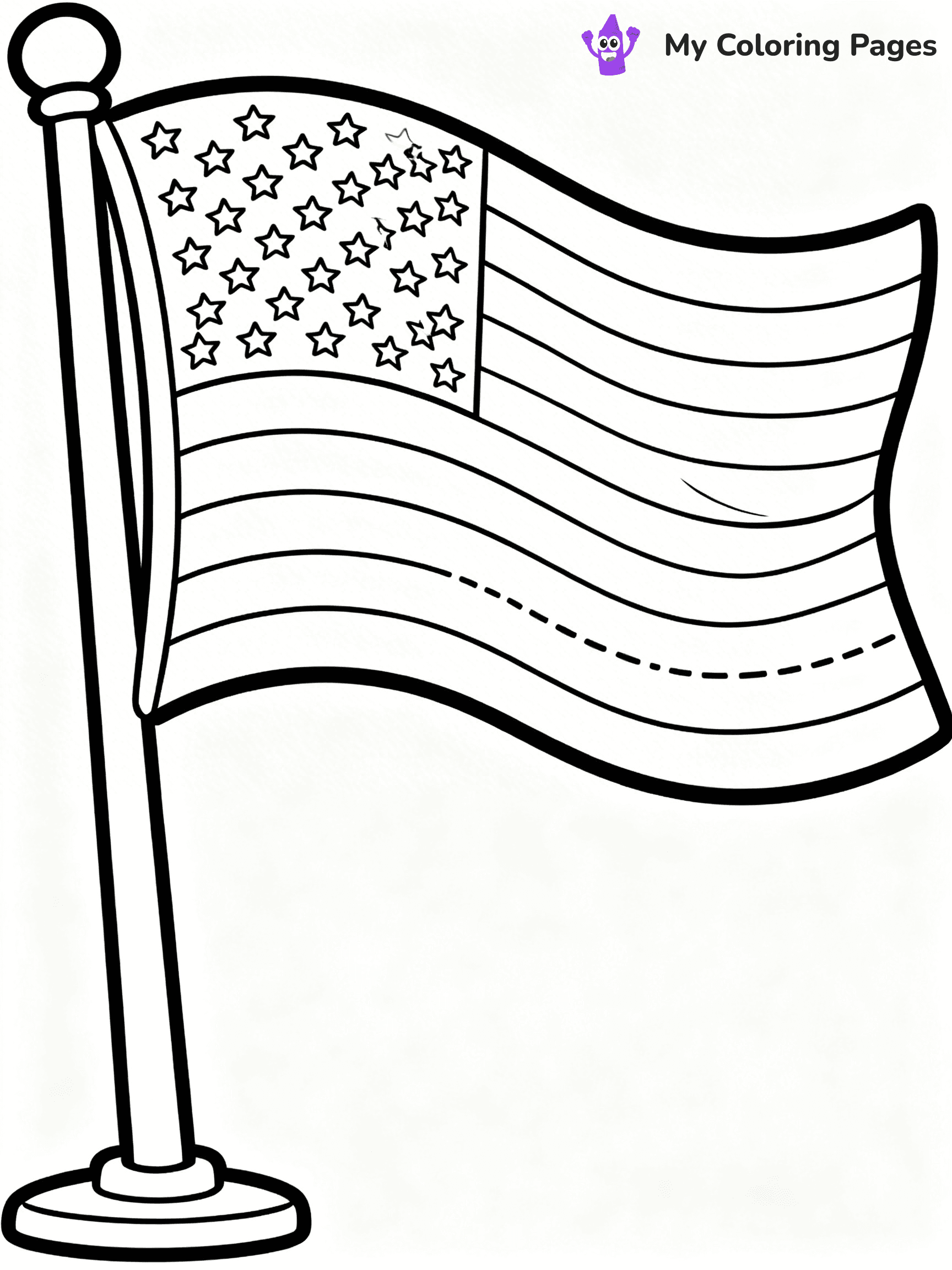 USA Flag Coloring Pages - 79