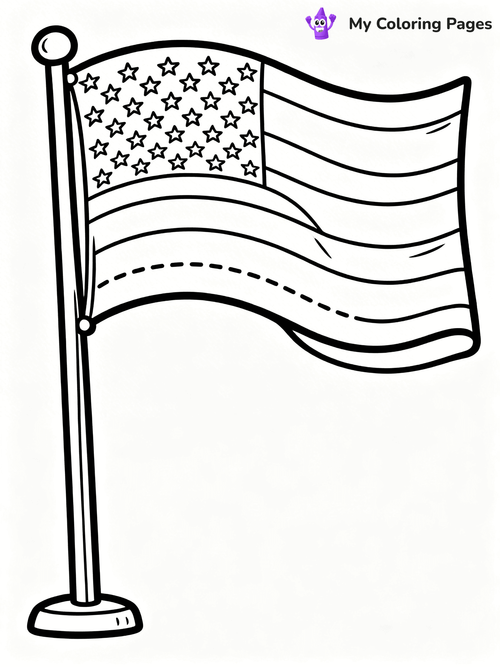 USA Flag Coloring Pages - 78