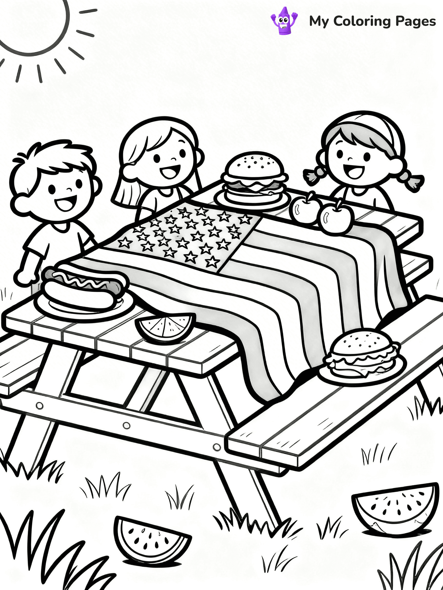 USA Flag Coloring Pages - 77