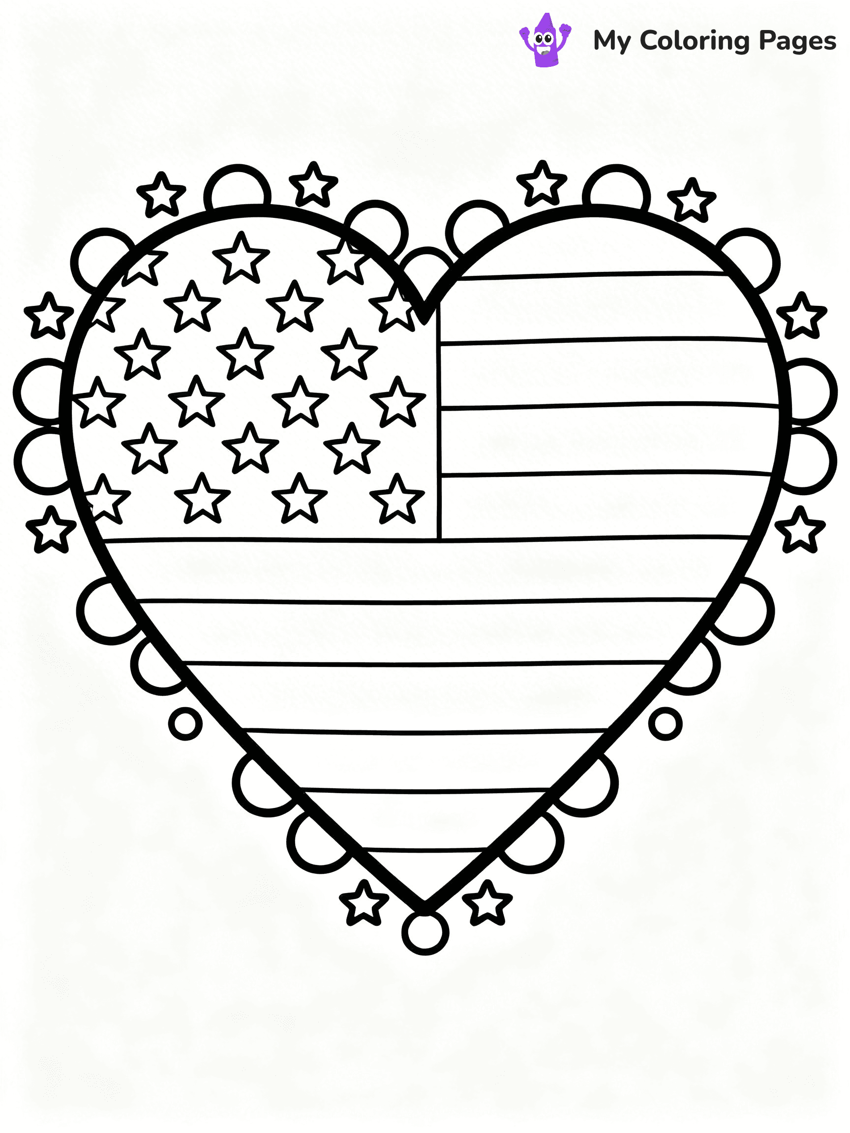 USA Flag Coloring Pages - 76