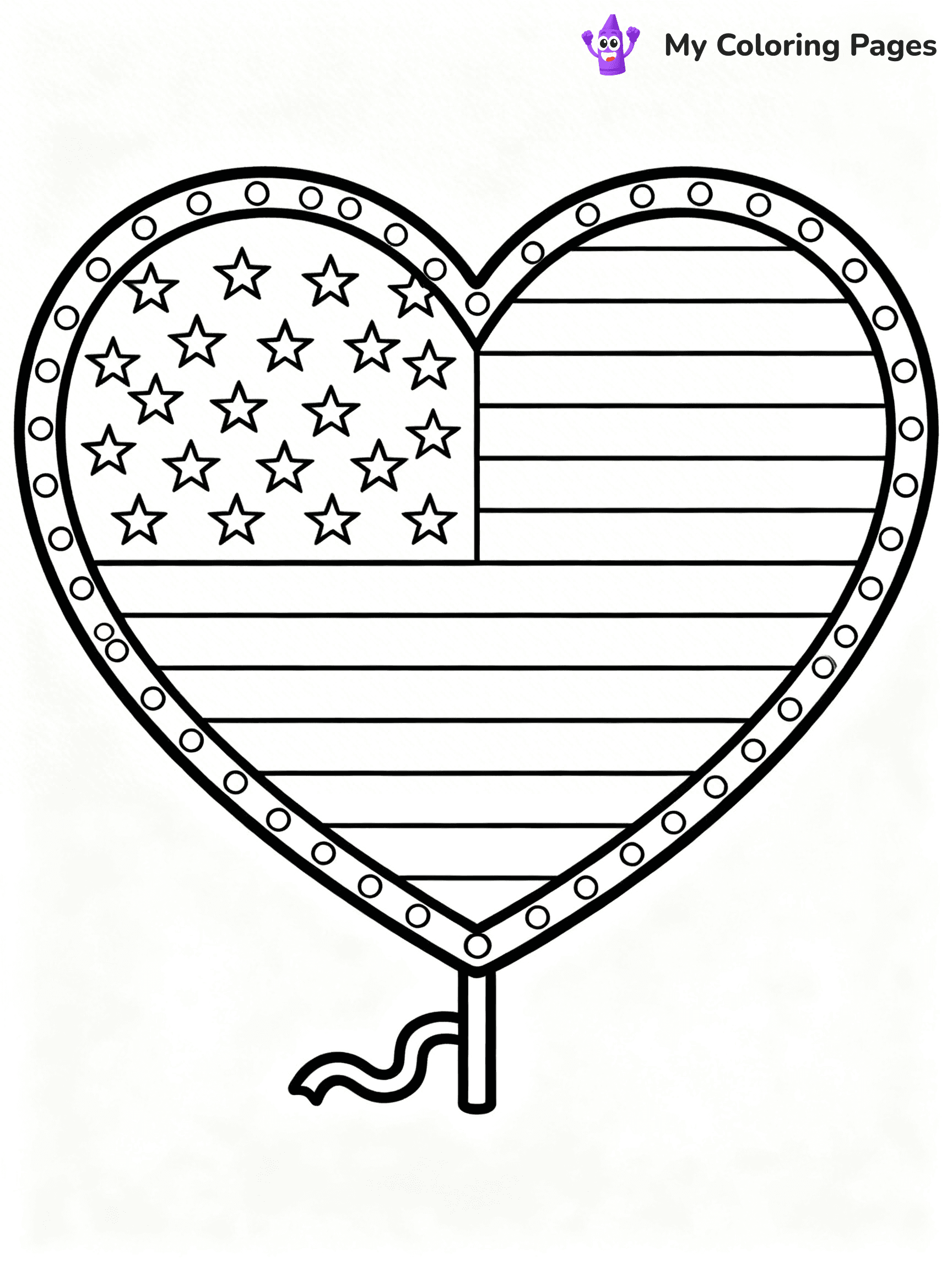 USA Flag Coloring Pages - 74