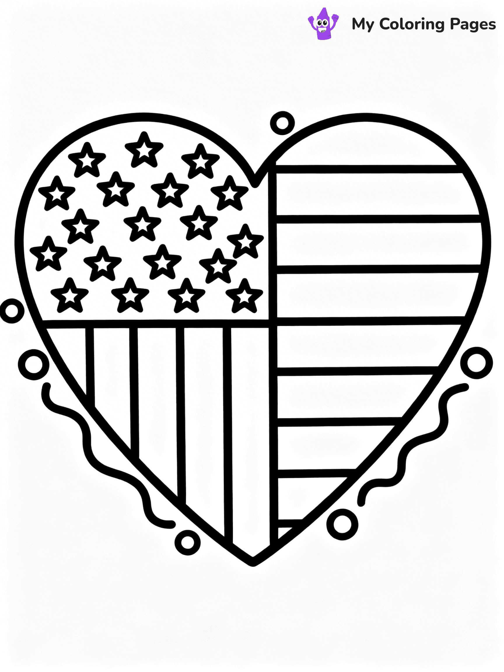 USA Flag Coloring Pages - 73