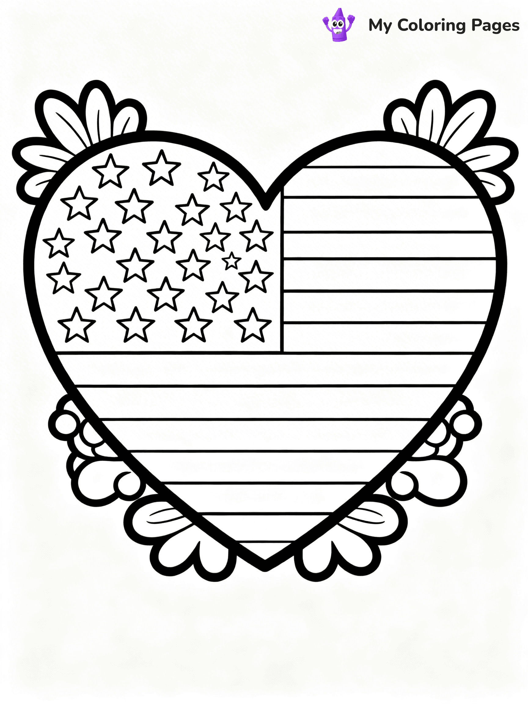 USA Flag Coloring Pages - 71
