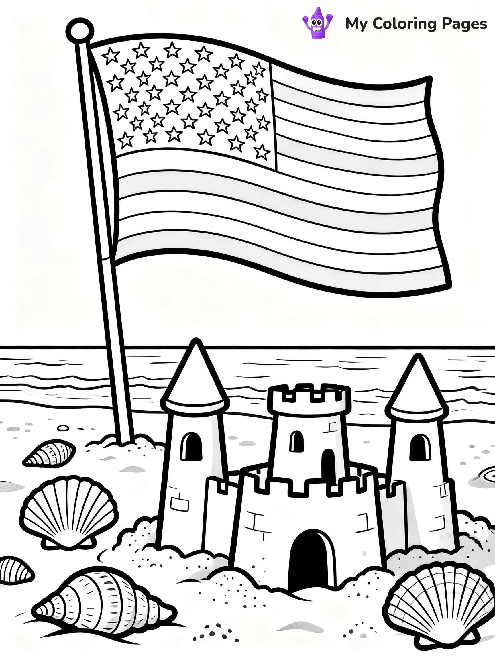 USA Flag Coloring Pages - 68