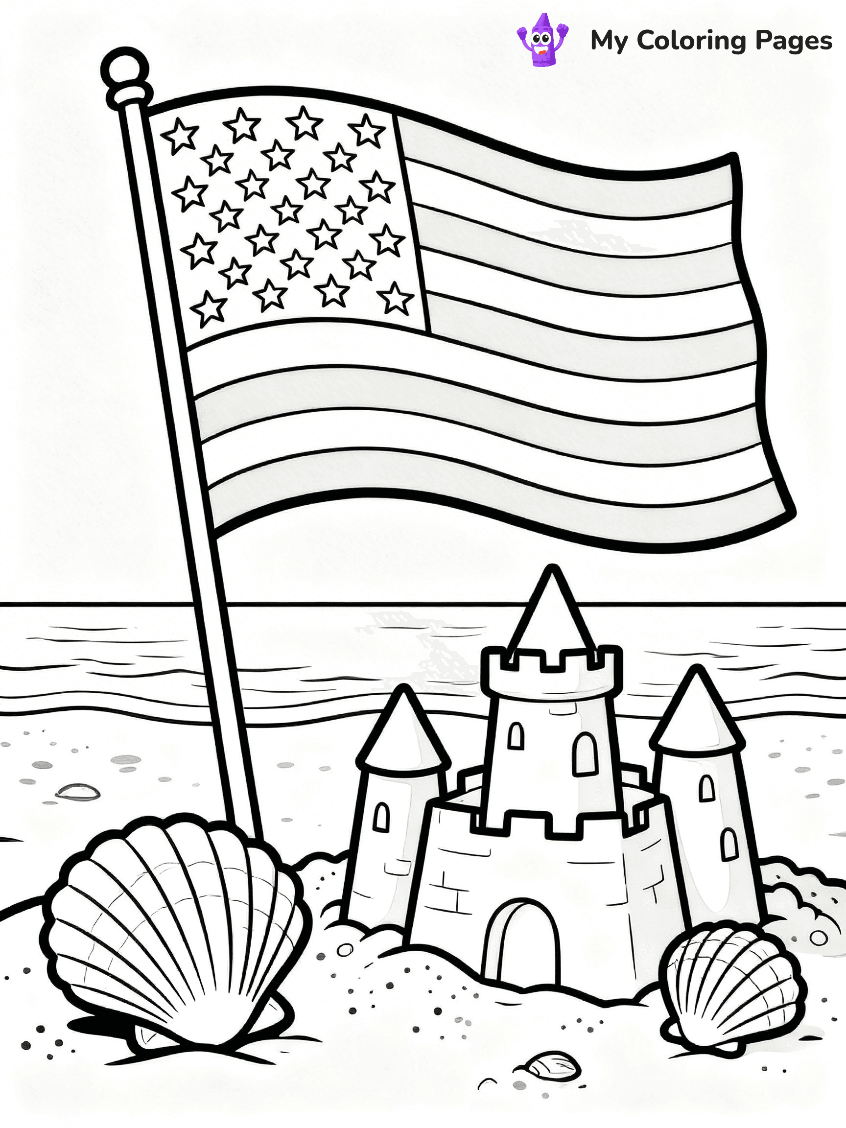 USA Flag Coloring Pages - 66