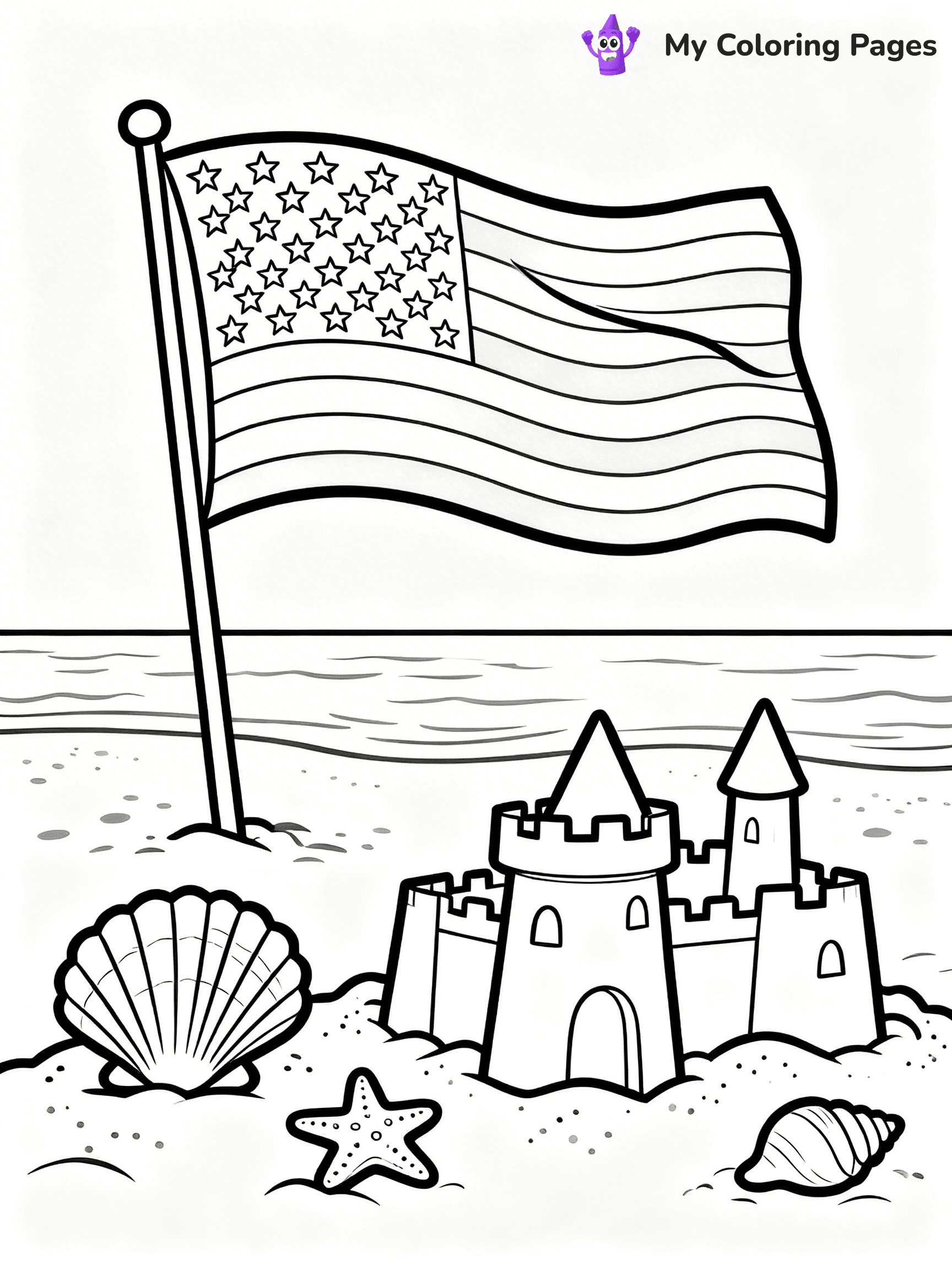 USA Flag Coloring Pages - 64