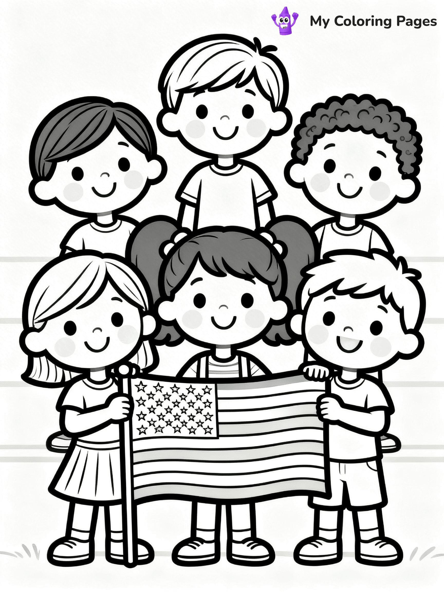 USA Flag Coloring Pages - 62