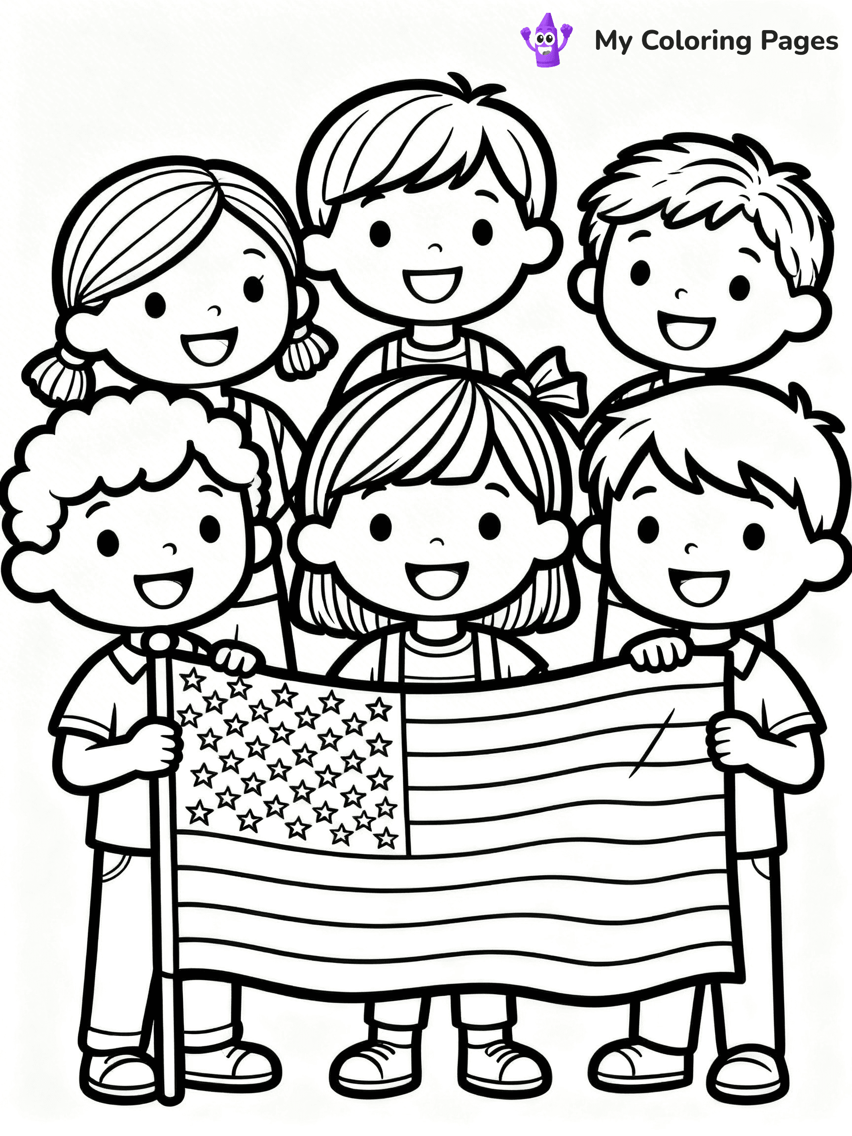 USA Flag Coloring Pages - 58