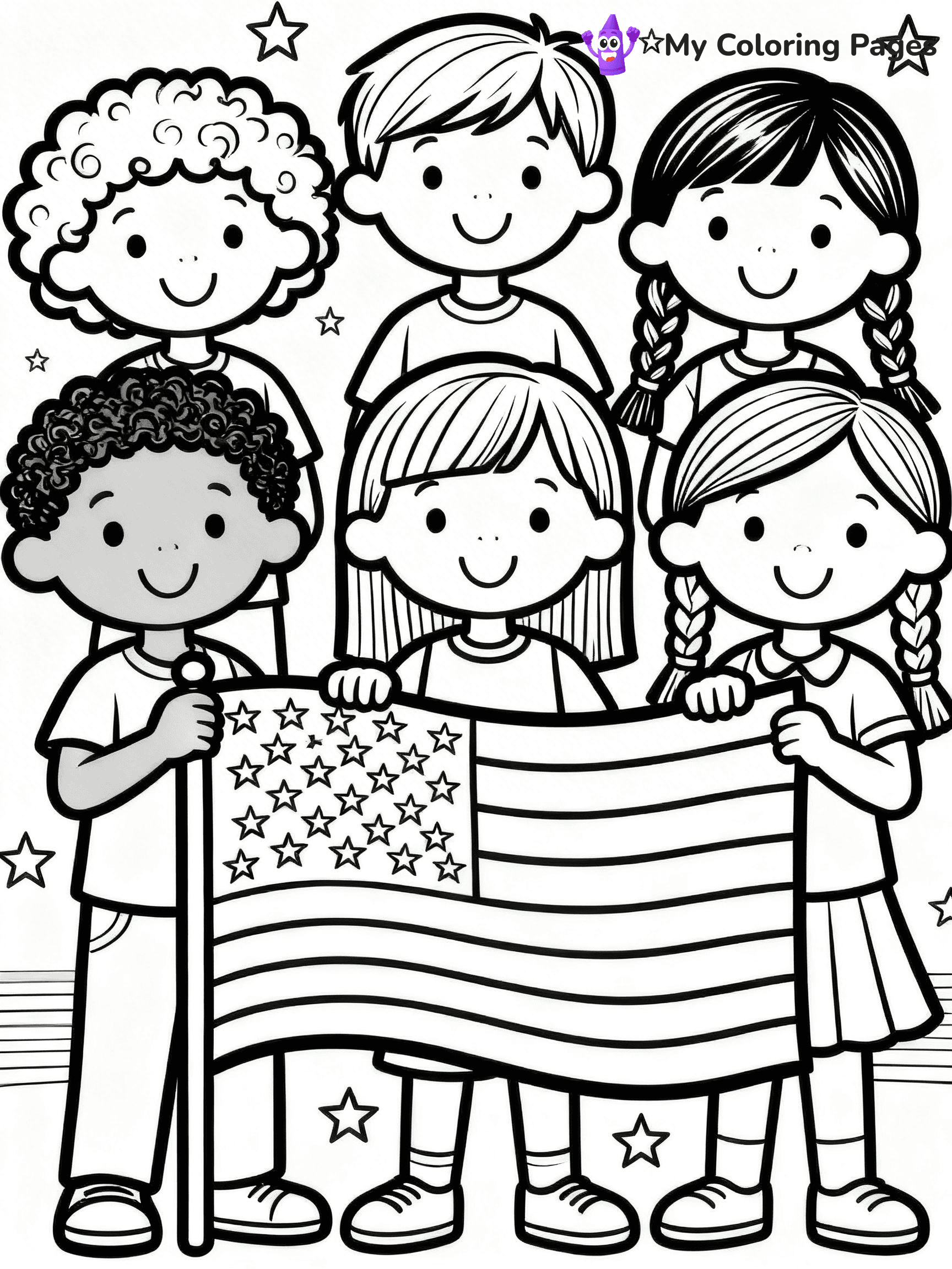 USA Flag Coloring Pages - 57