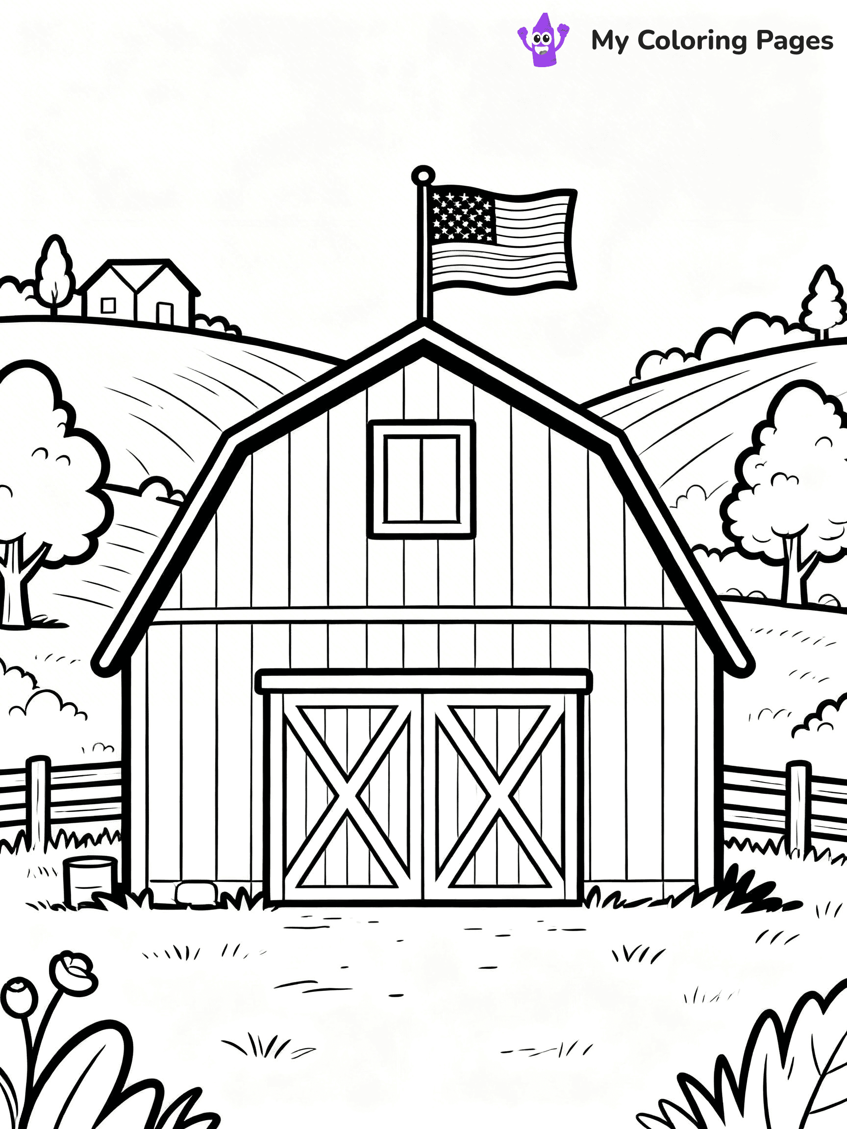 USA Flag Coloring Pages - 55