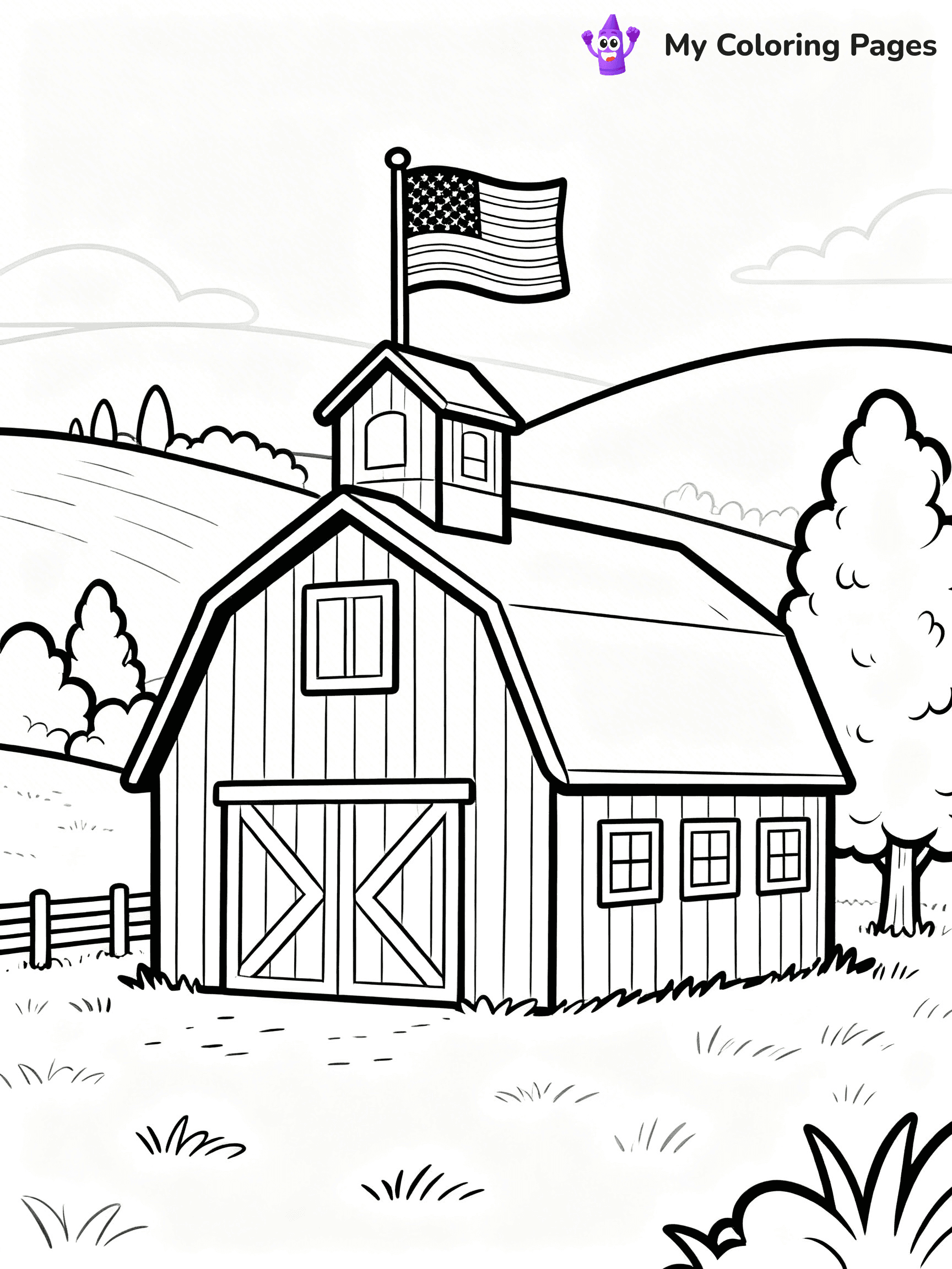 USA Flag Coloring Pages - 53
