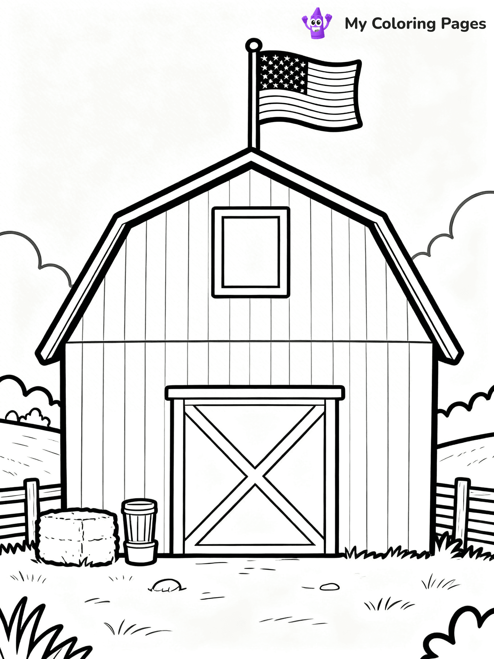 USA Flag Coloring Pages - 51