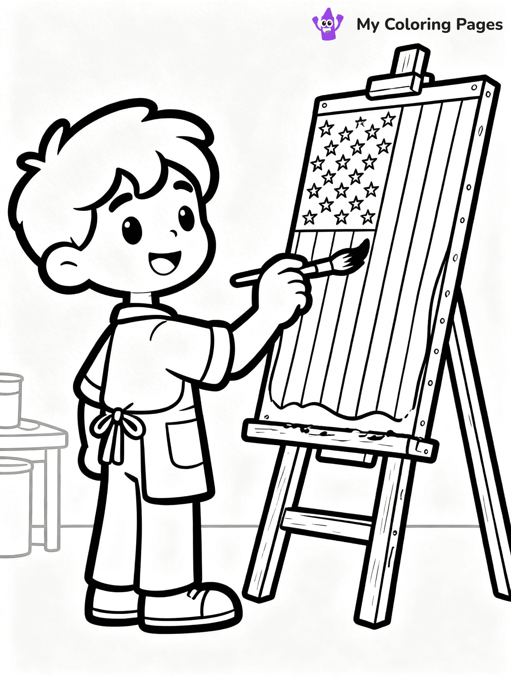 USA Flag Coloring Pages - 48