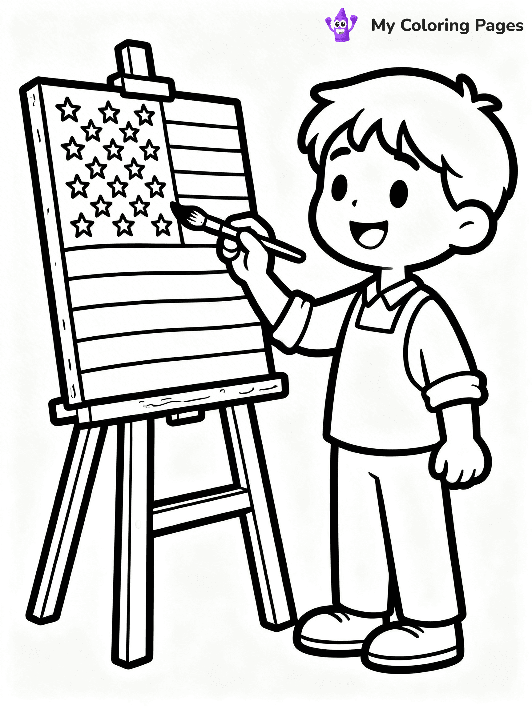 USA Flag Coloring Pages - 46