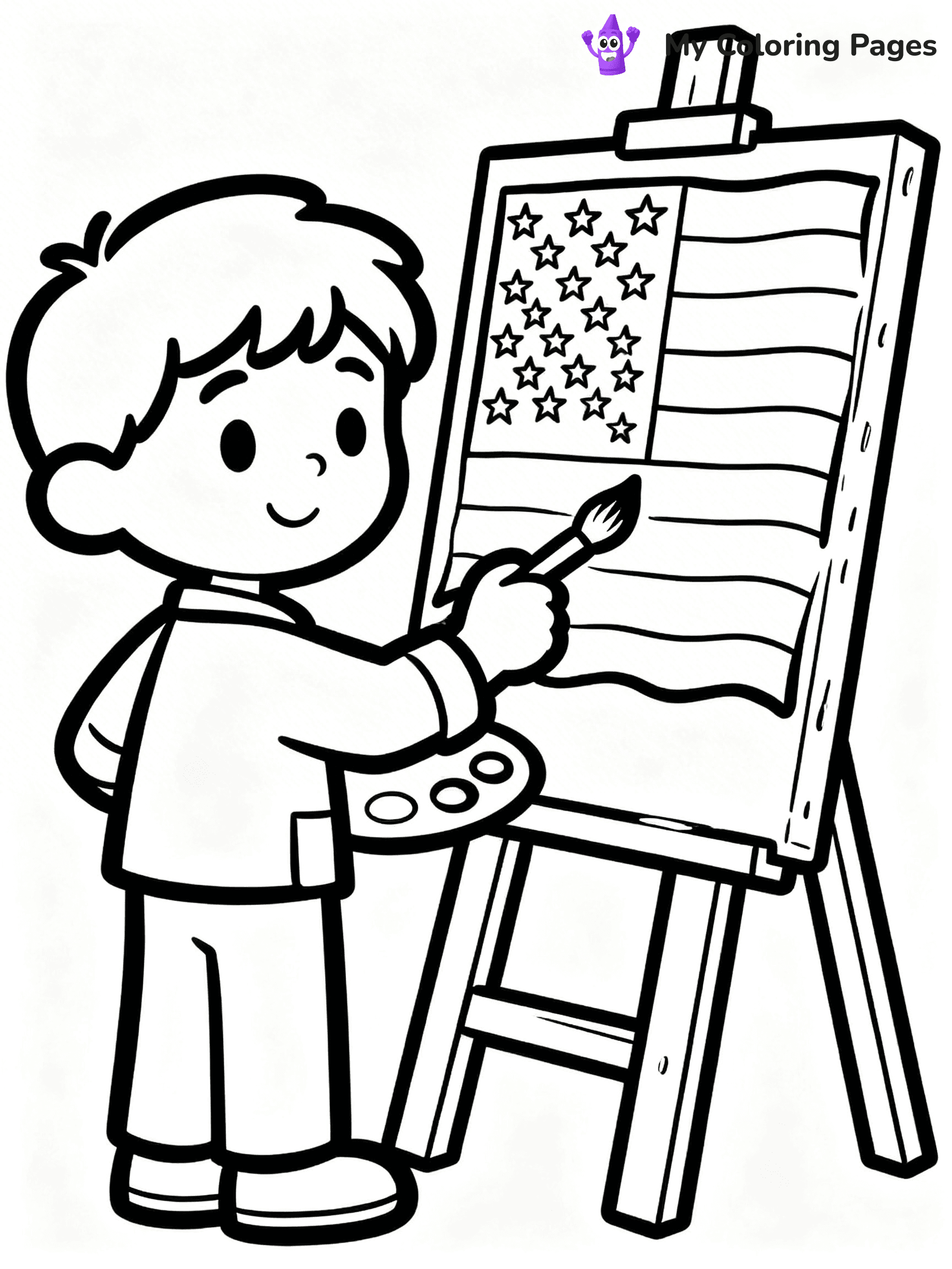 USA Flag Coloring Pages - 45