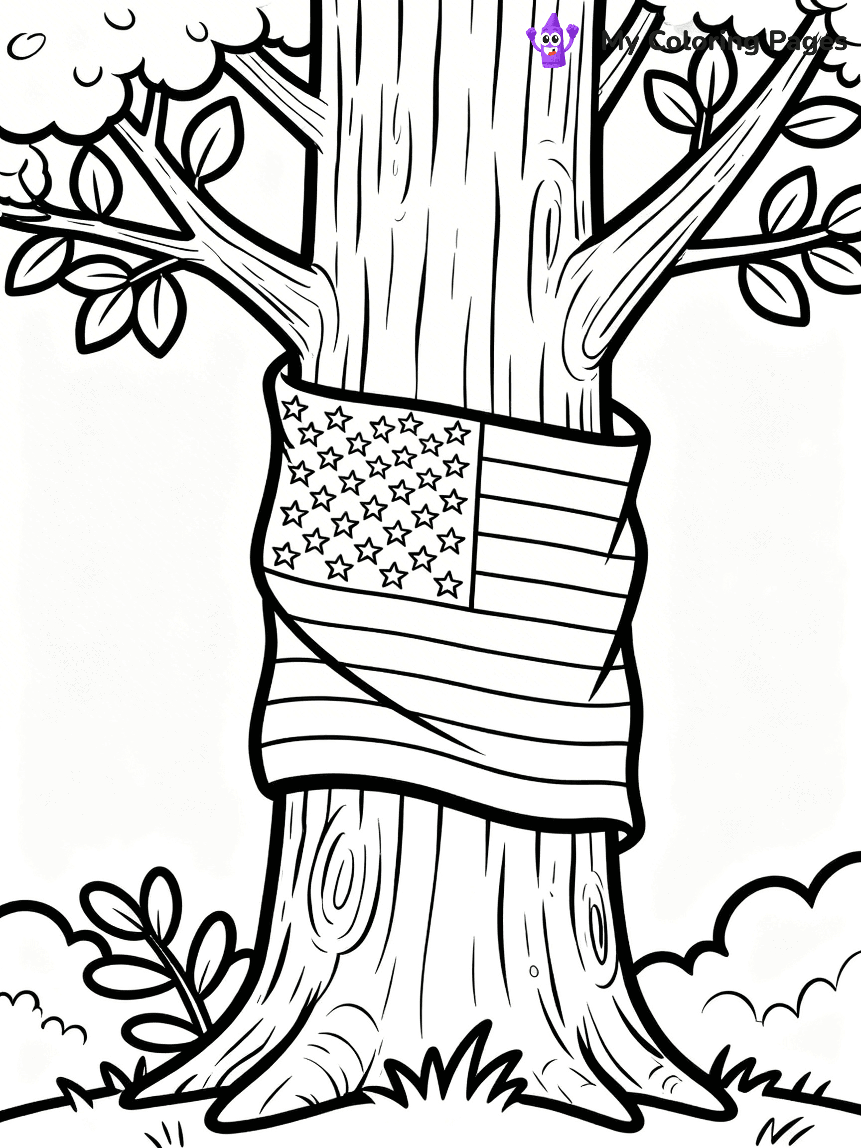 USA Flag Coloring Pages - 35