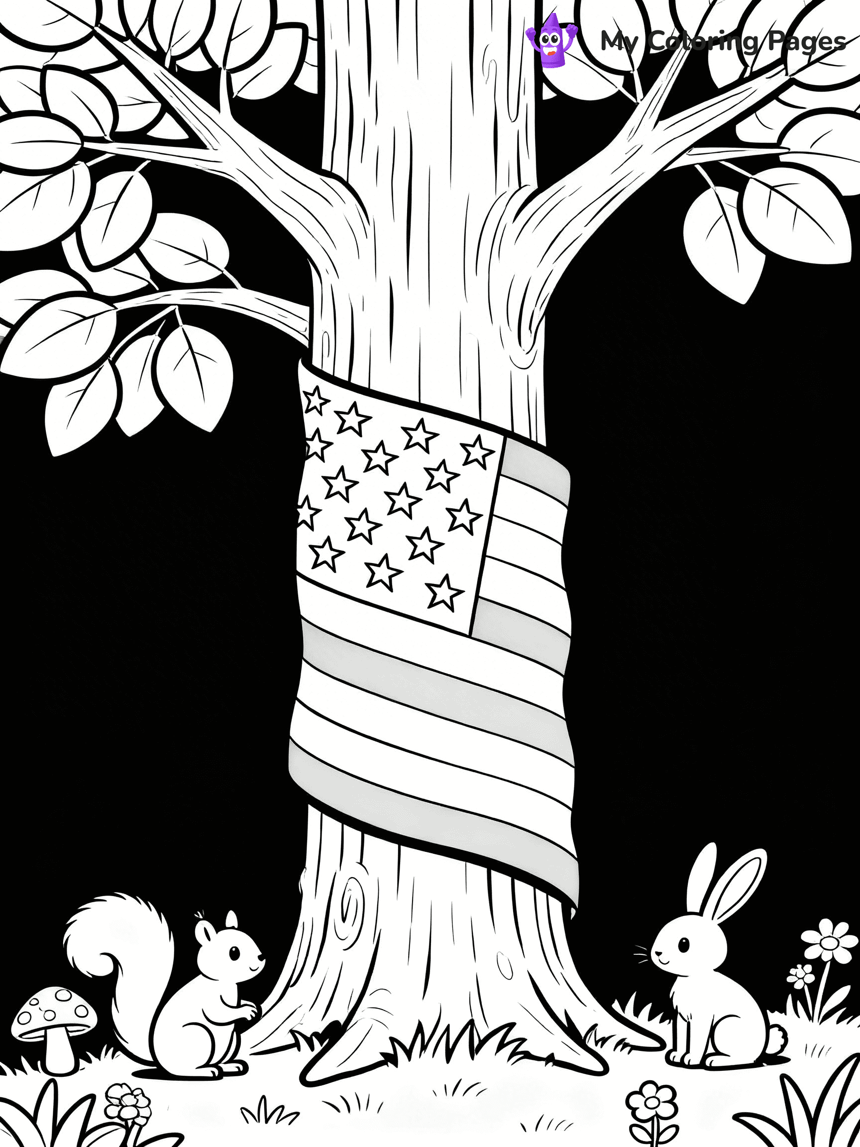 USA Flag Coloring Pages - 32
