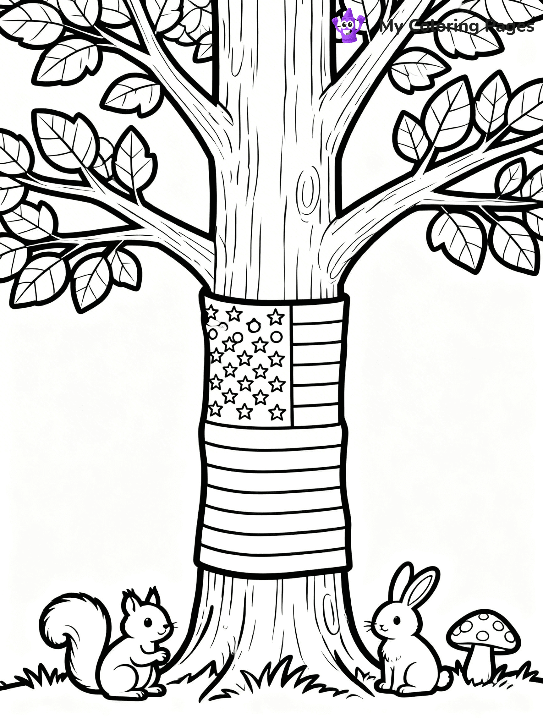 USA Flag Coloring Pages - 29