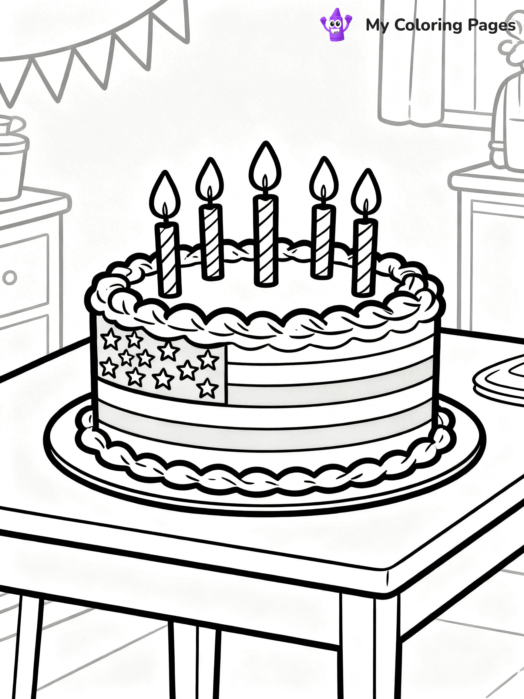 USA Flag Coloring Pages - 28