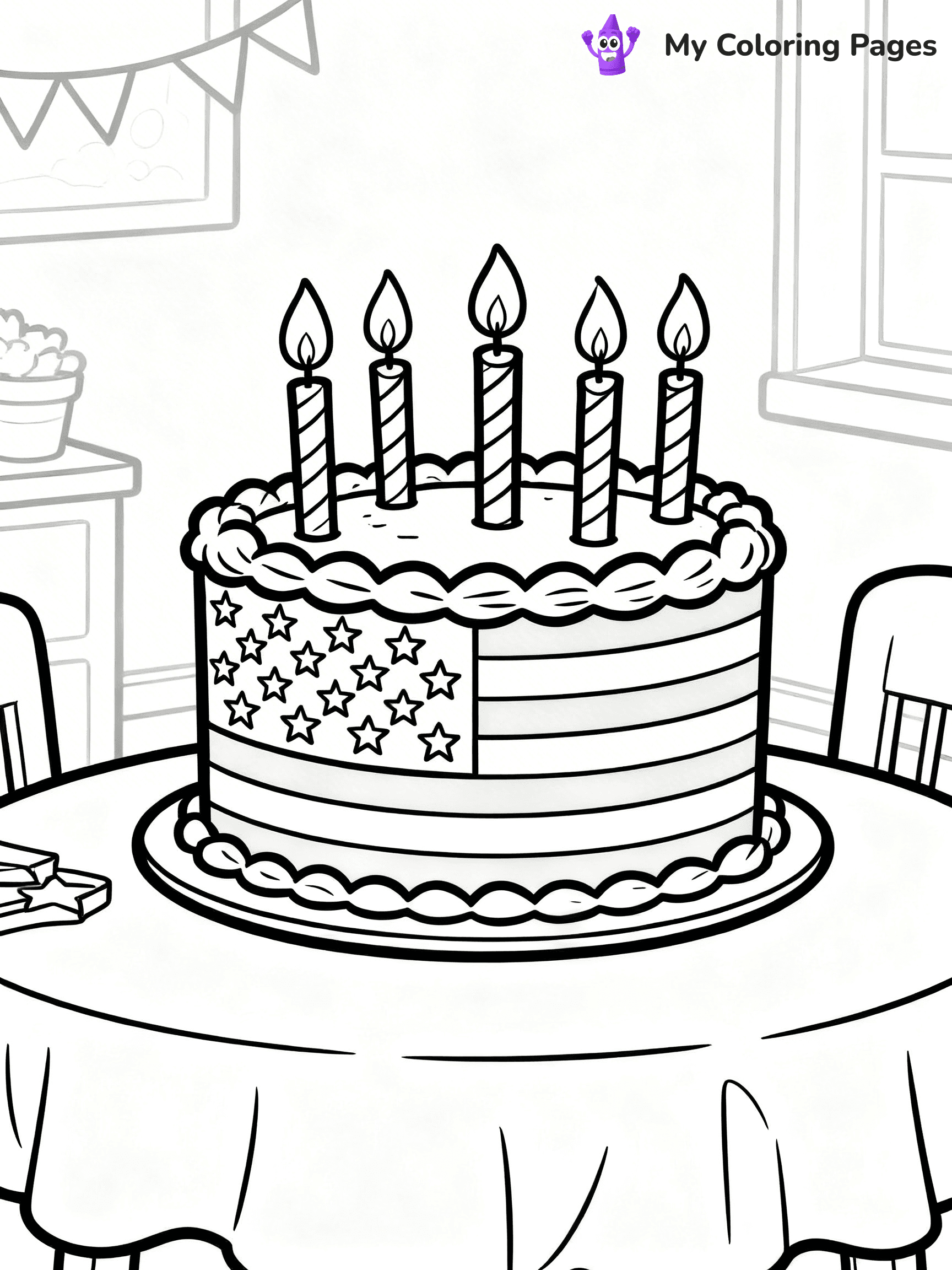 USA Flag Coloring Pages - 27