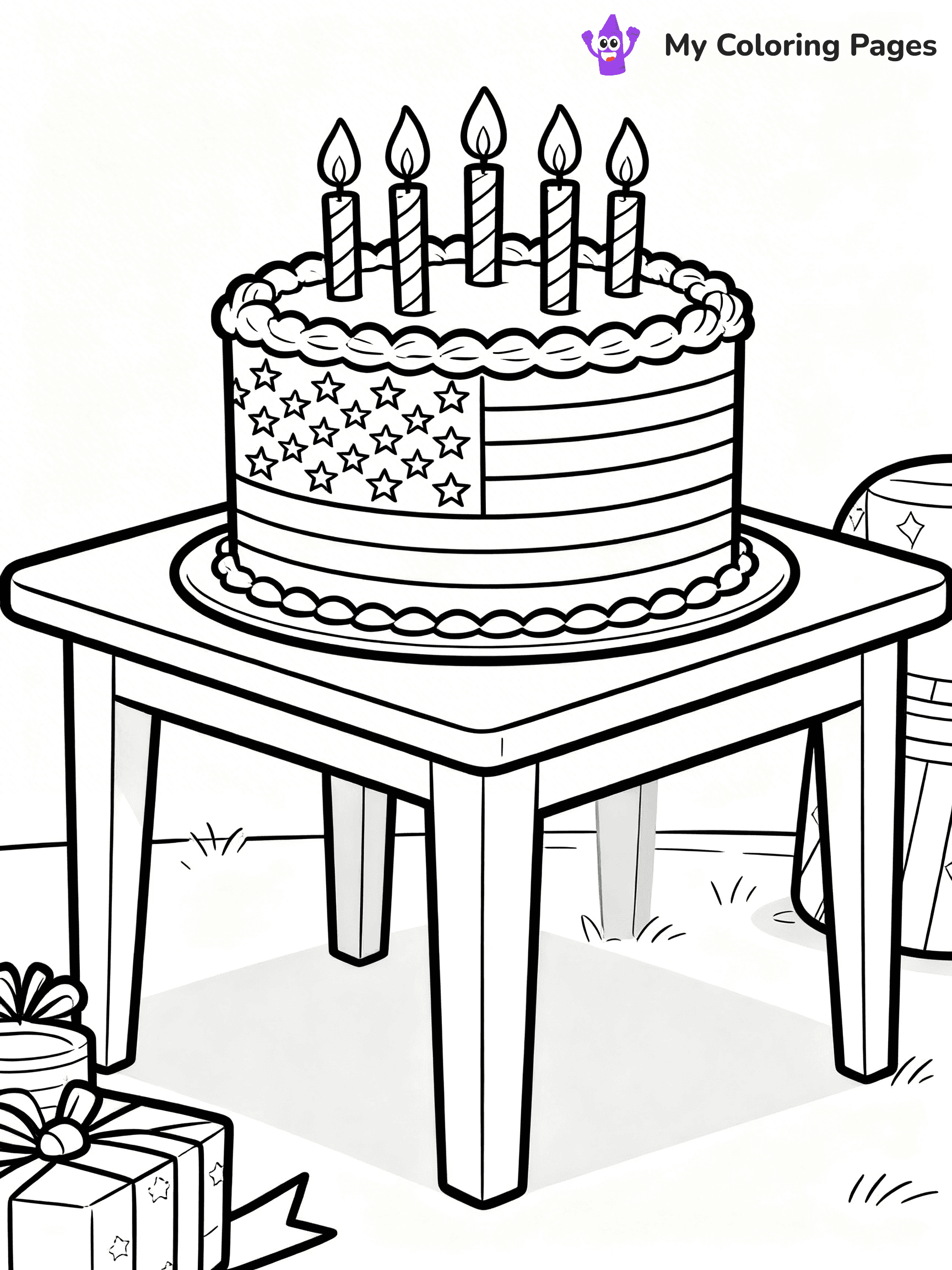 USA Flag Coloring Pages - 24