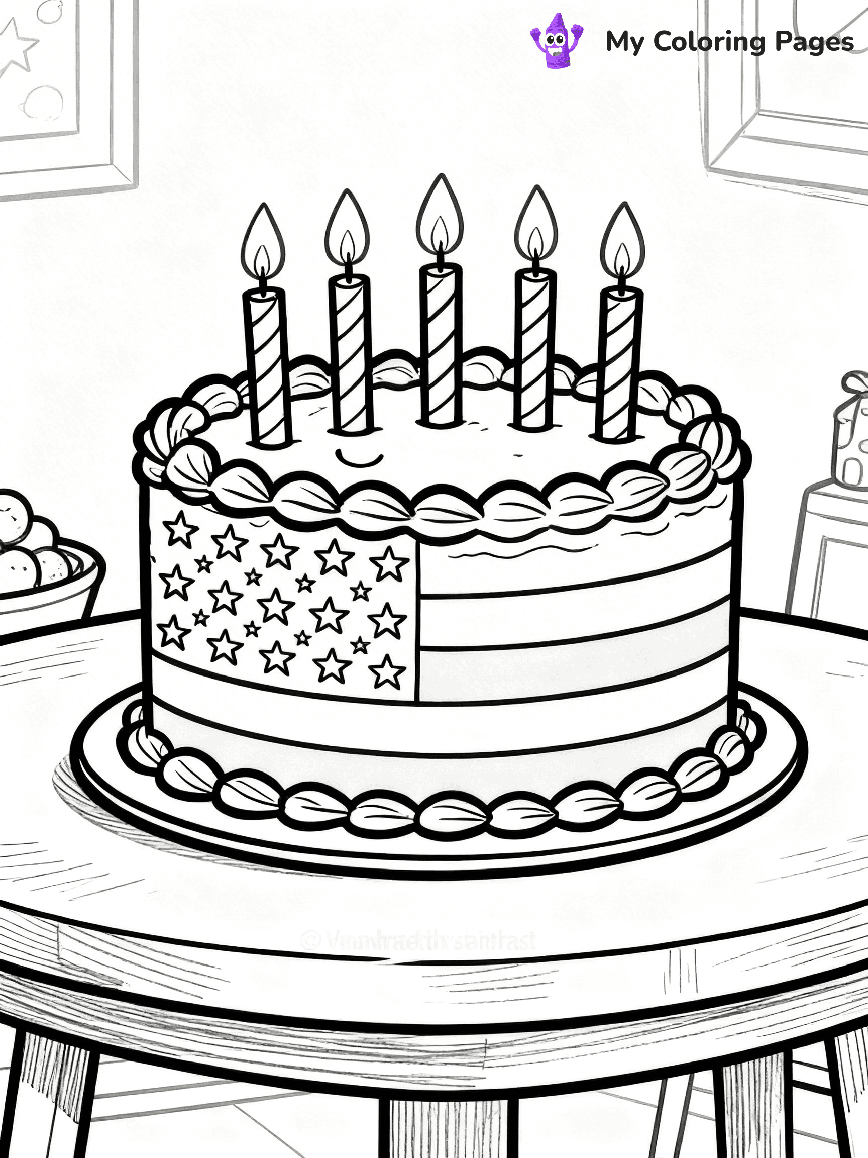 USA Flag Coloring Pages - 22